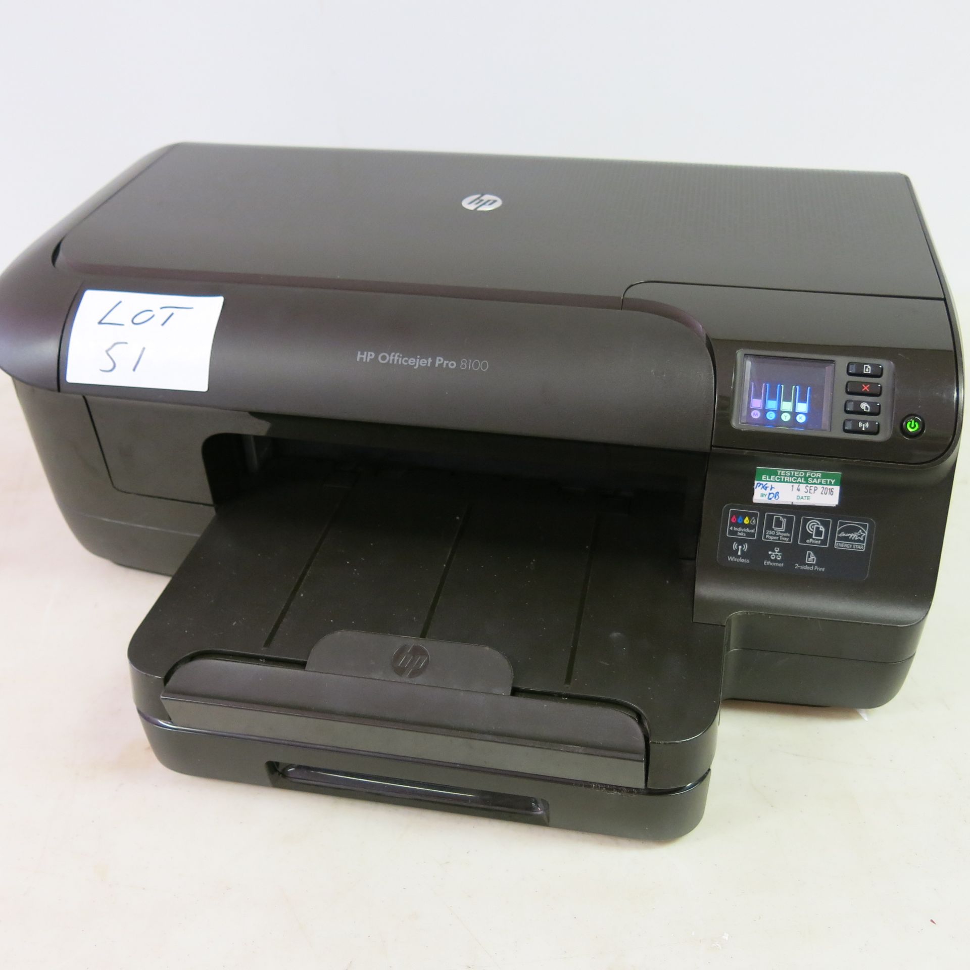 HP OfficeJet Pro 8100 with Power Supply. Comes with Complete Set of Ink Cartridges