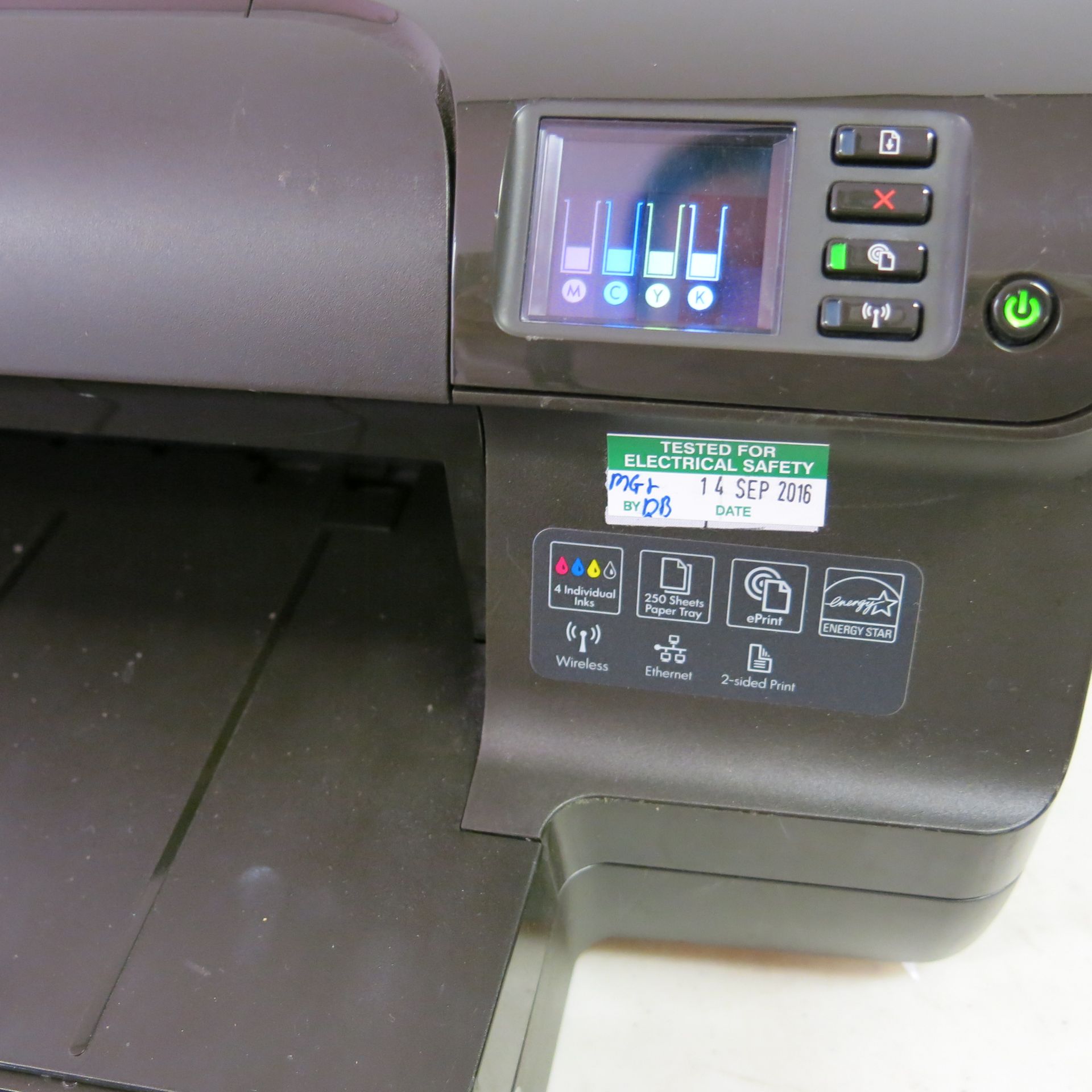HP OfficeJet Pro 8100 with Power Supply. Comes with Complete Set of Ink Cartridges - Image 2 of 3