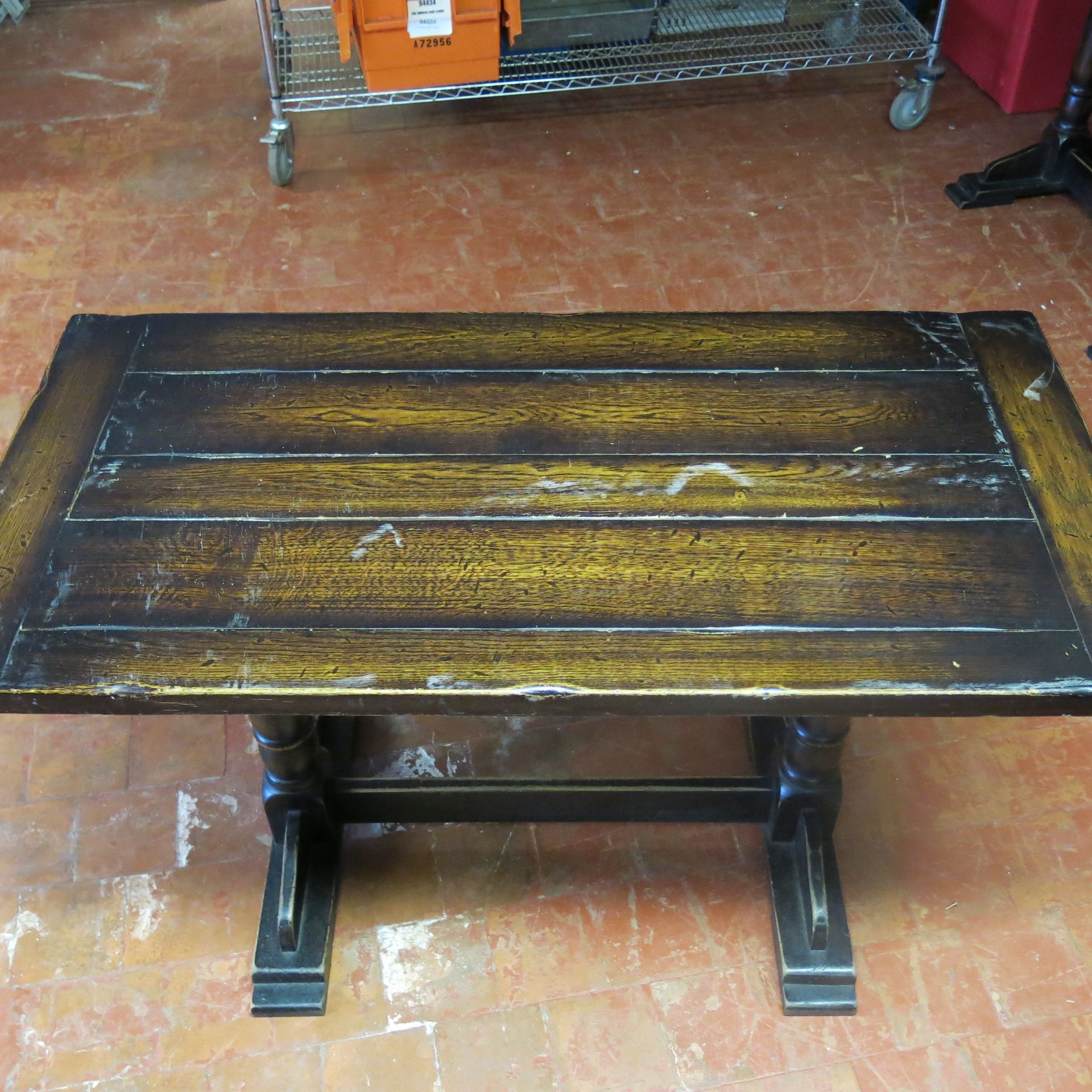 4 x Oak Pub Style Refectory Tables. Size (H) 75cm x (W) 122cm x (D) 60cm. - Image 2 of 4