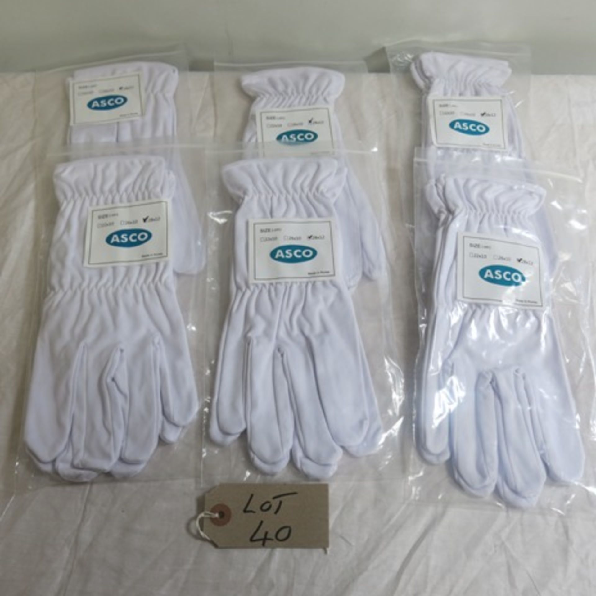 6 x New/Packaged Pairs or Asco Handling Gloves. Size 28 x 12cm.