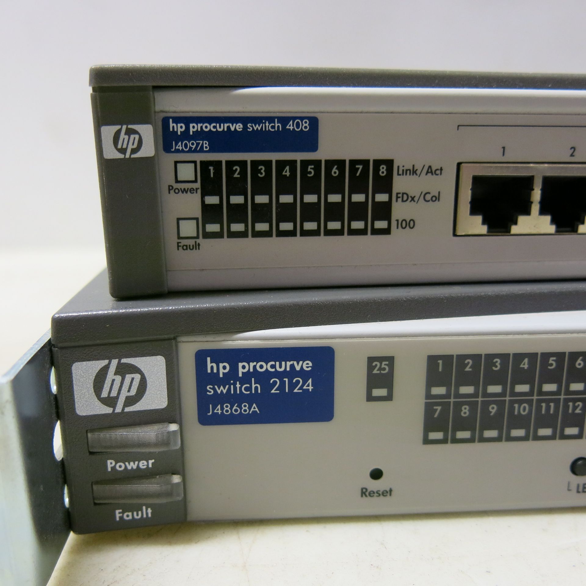 2 x HP Pro Curve Switches, Models 2124 & 408 - Image 2 of 2