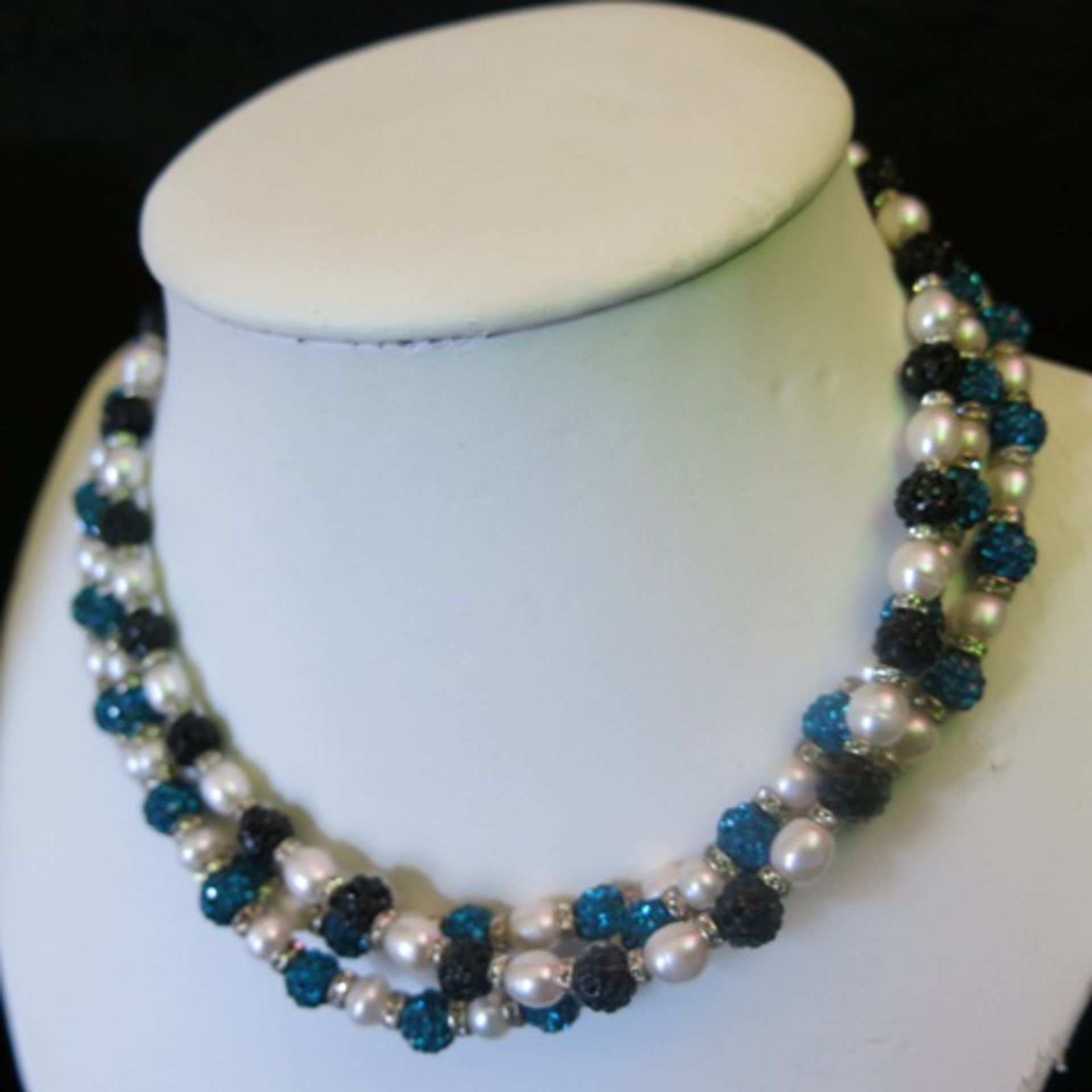 6 x Mixed Pearl & Coloured Stone Necklace with CZ/Clear Stone Separators. Total RRP £768.00 - Image 3 of 5