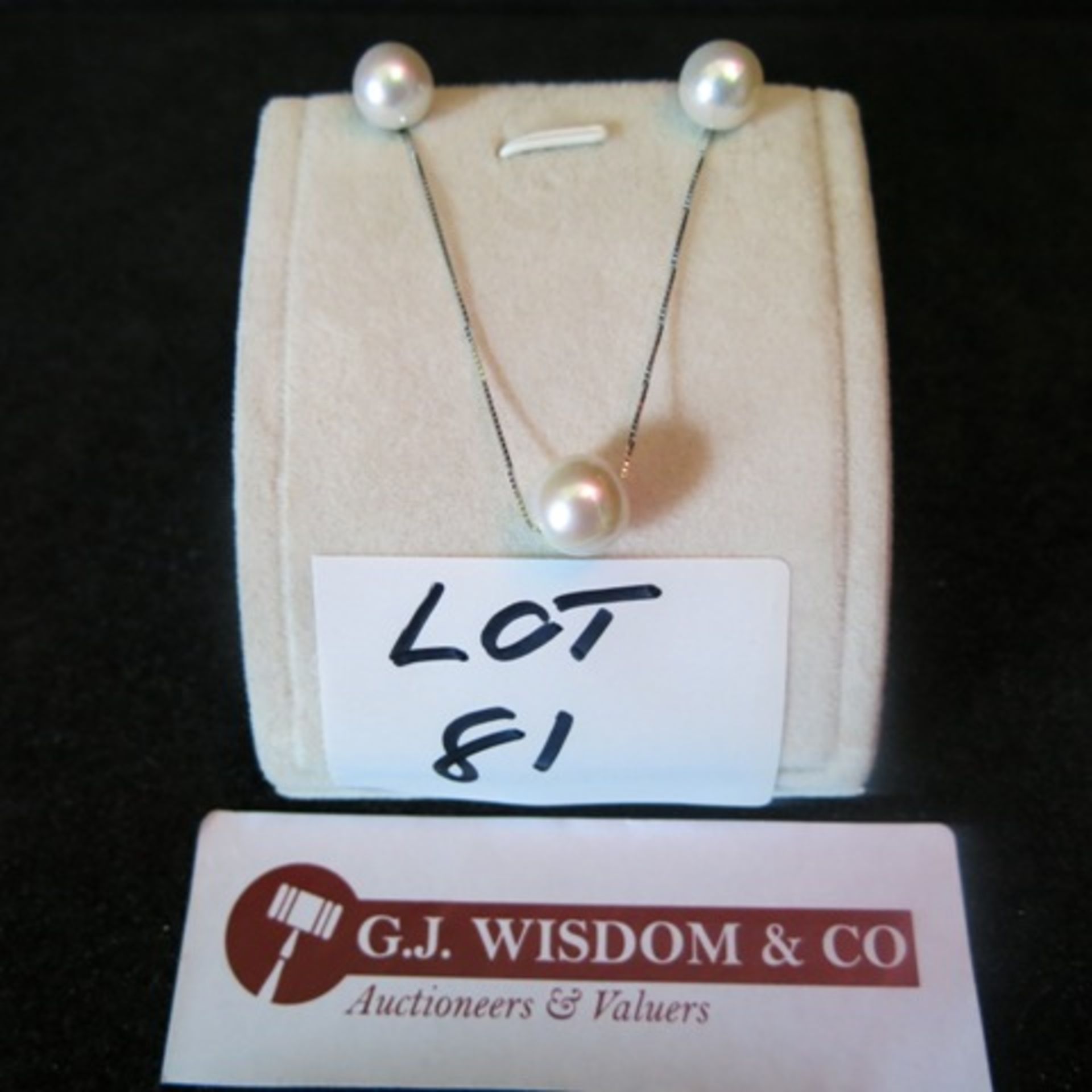 Pearl Necklace & Ear Ring Set, RRP £198.00