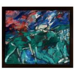 Arnold Van Praag Storm Over Toledo (after El Greco) oil on board 77 x 92cm (87 x 102cm