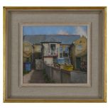 Charles Debenham The Outside Loo oil 22 x 25cm (37.5 x 40cm framed) For Charles Debenham (b.