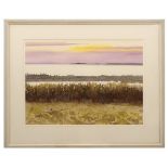 Charles (Bob) Bartlett Reeds By The Sea watercolour 34 x 40cm image (54 x 60cm framed) Charles