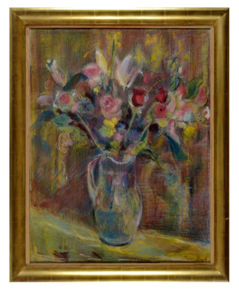 Jamie Boyd Flowers pastel 82 x 63 (97.5 x 78cm framed) The work of Jamie Boyd (b.