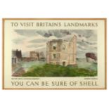 Edward Bawden Walton Castle, Clevedon for Shell Poster 74 x 109.