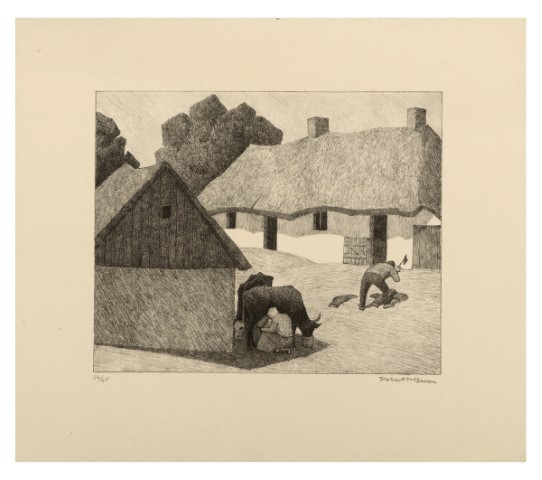 Robert Bevan A Polish Homestead Lithograph - limited edition 33.