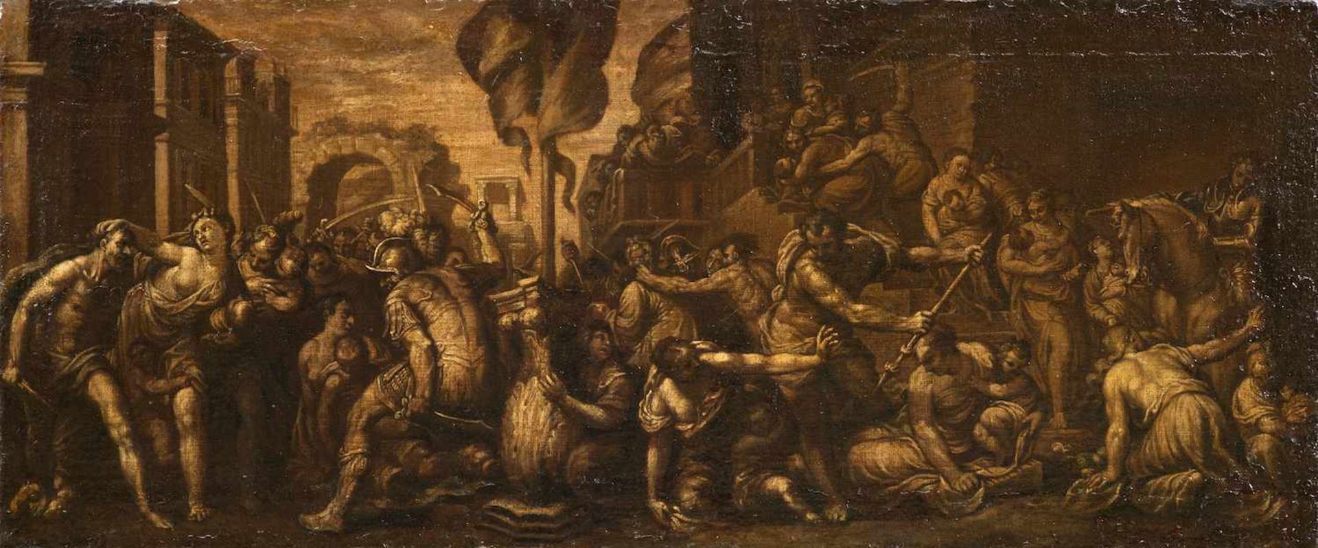 FARINATI Paolo (suiveur de), école ITALIENNE du XVIIème siècle [IT].Le massacre des innocents, huile