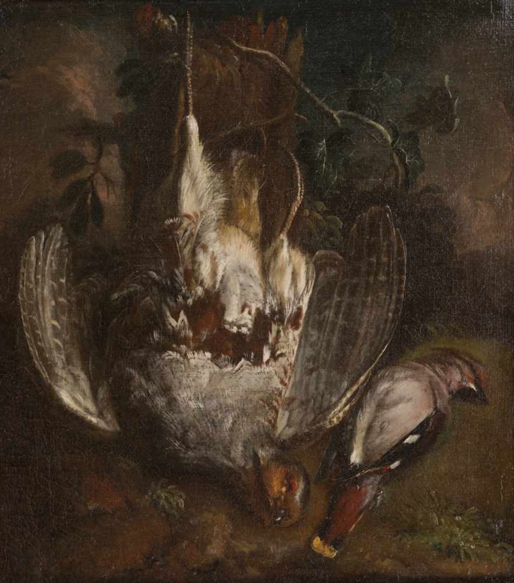 LELIENBERGH Cornelis van, (attribué à), 1626-1676 [NL].Nature morte à la perdrix et au rouge-