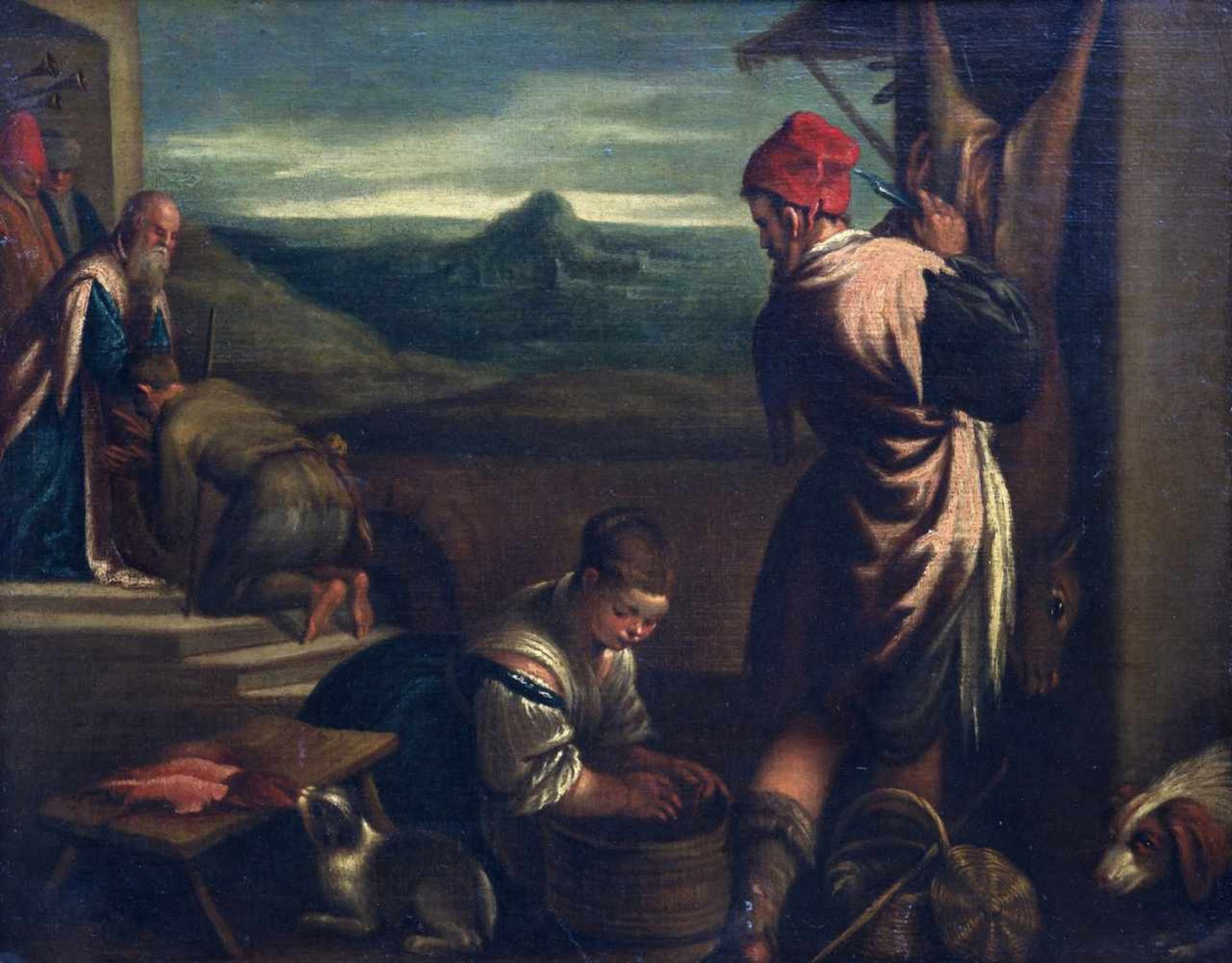 BASSANO Leandro (atelier de), école VÉNITIENNE vers 1600 [IT].Le retour du fils prodigue, huile