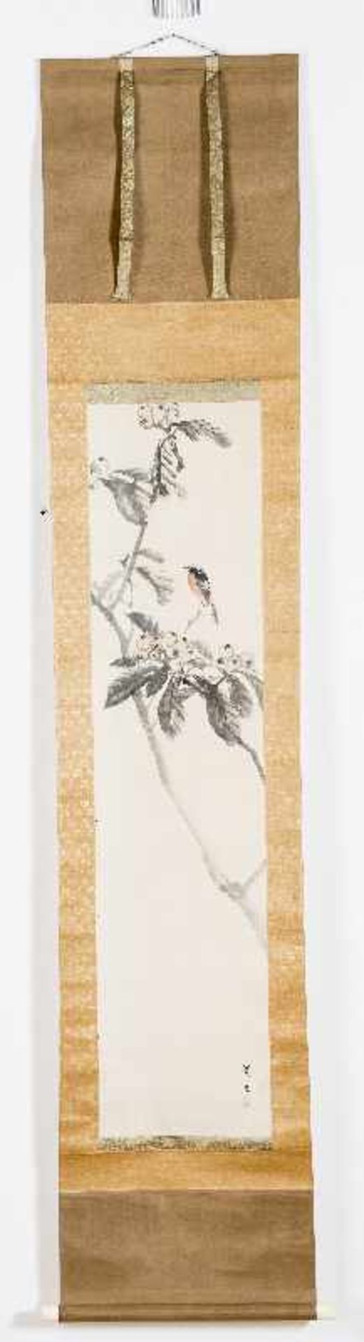 MATSUMURA KEIBUN (1779-1843): VOGEL IM LOQUATBAUM Tusche und etwas Farbe auf Papier. Japan, 1. H.