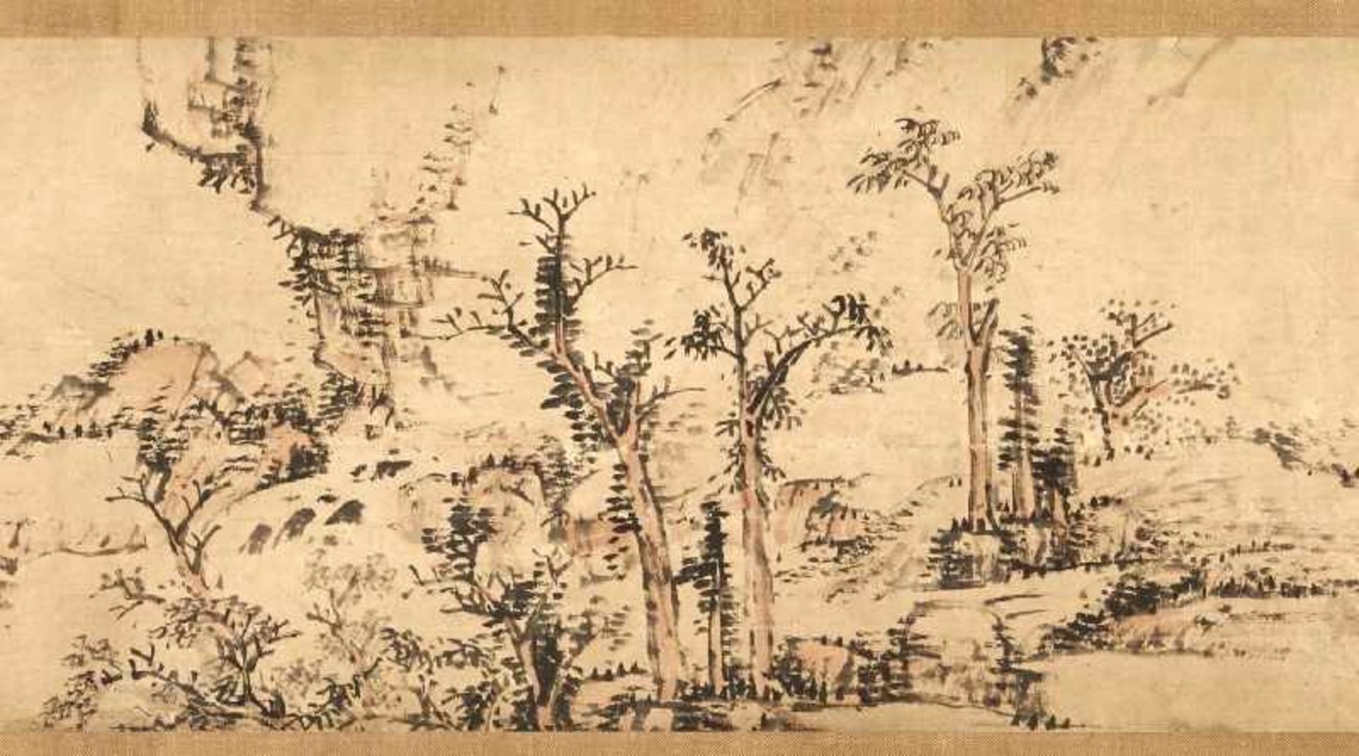 YAMAMOTO BAIITSU (1783 - 1856): LANDSCHAFT IM CHINES. STIL Malerei mit Tusche und Farbe auf - Image 6 of 6