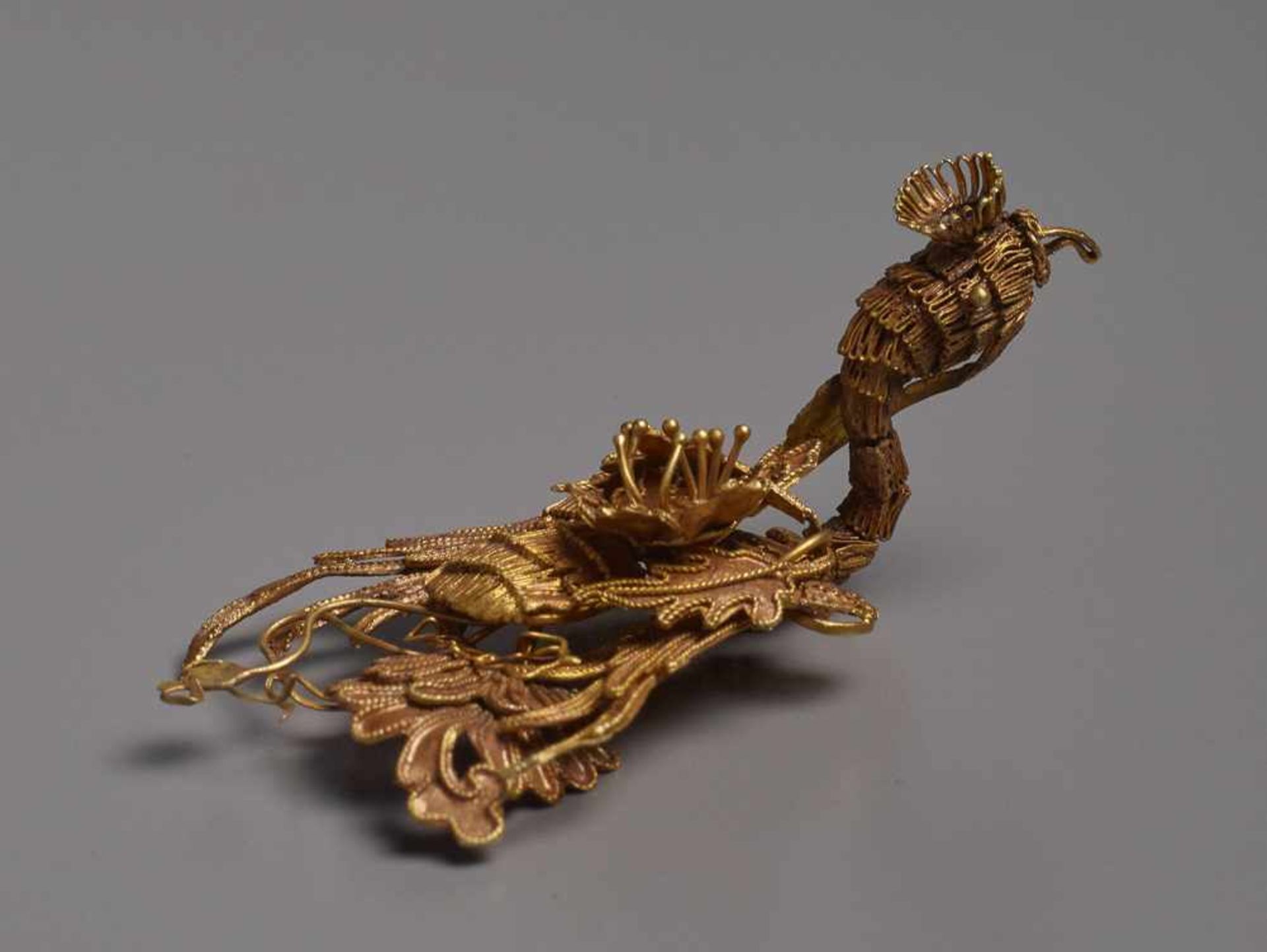 PHÖNIX Gold, China. Qing (1644 – 1911), möglicherweise älterAn diesem dicht gegliederten, in den - Image 2 of 5