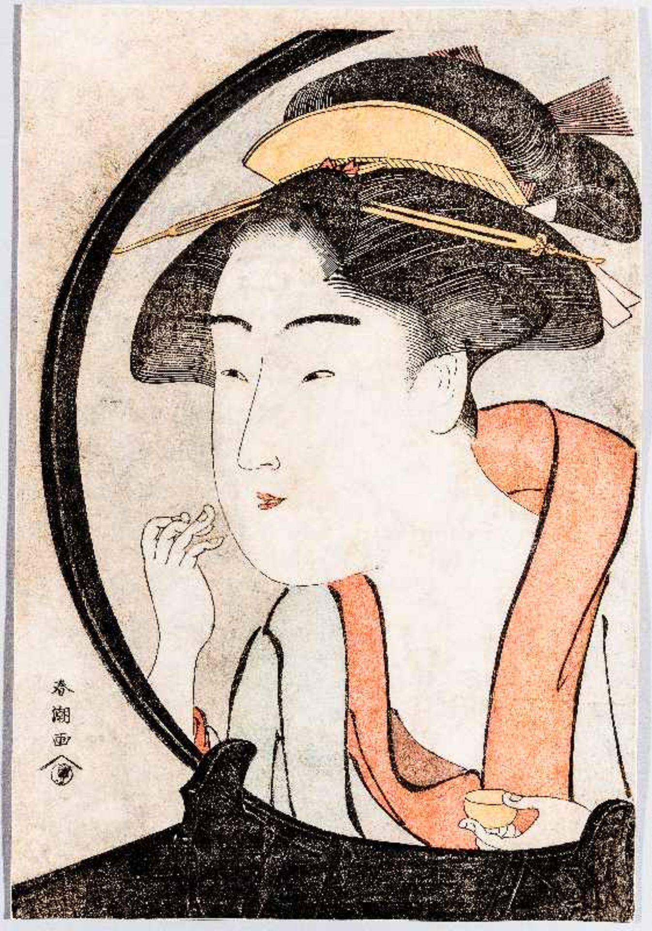 KATSUKAWA SHUNCHO 勝川春潮 (tätig späte 1770er - späte 1790er) . Japan, Takashima Ohisa (高しまおひさ).