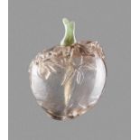 A SMOKEY CRYSTAL 'PEACH' SNUFF BOTTLE, 1740-1880 Smokey crystal, the translucent stone of elegant