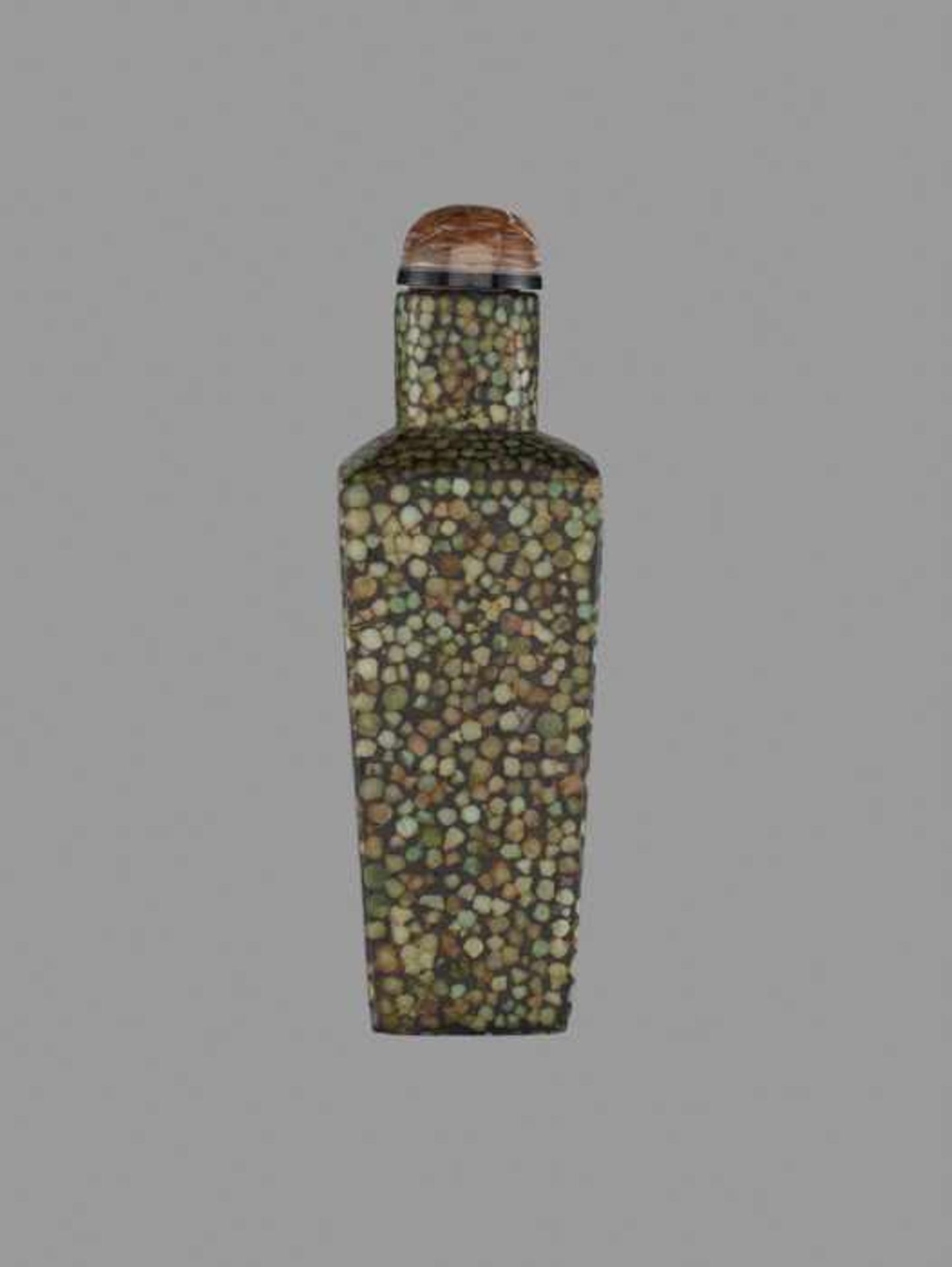 A SHAGREEN SNUFF BOTTLE, QING DYNASTY Shagreen (sometimes called sharkskin among collectors, but