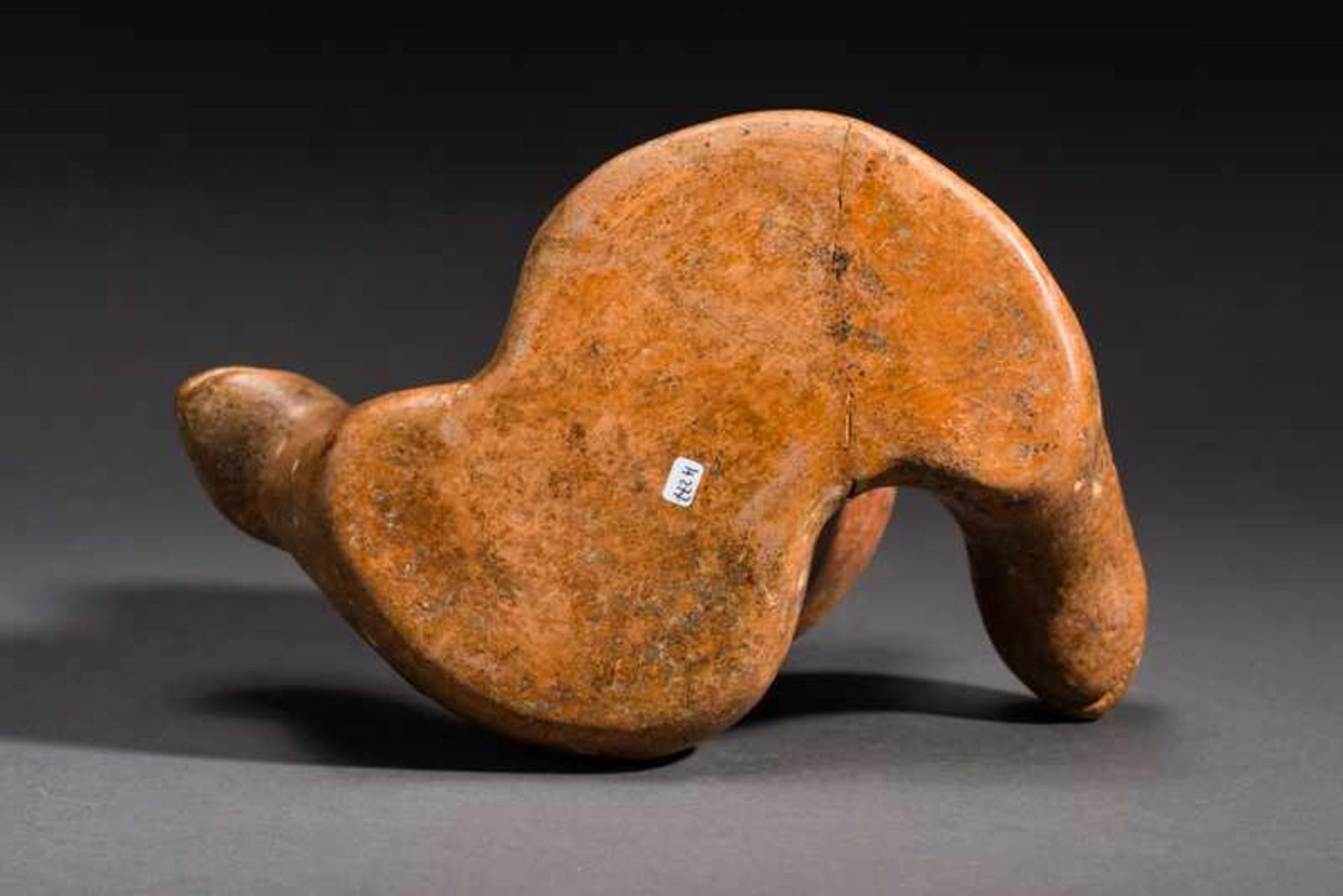 VESSEL IN THE SHAPE OF TWO SNAKES Terracotta. Colima, West-Mexiko, ca. 100 - 300Characterful - Image 5 of 5