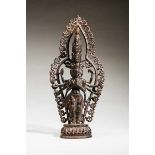 ELEVEN-HEADED LOKESHVARA Bronze. Tibet, ca. 17th cent.This special form of the Bodhisattva,