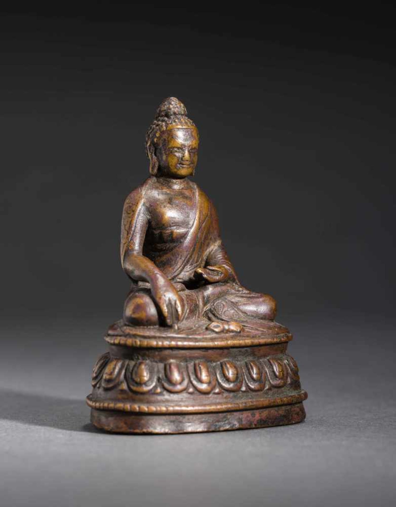 THE BUDDHA SHAKYAMUNI Bronze. Tibet, probably 12th to 13th cent.The historical Buddha Gautama - Image 4 of 6