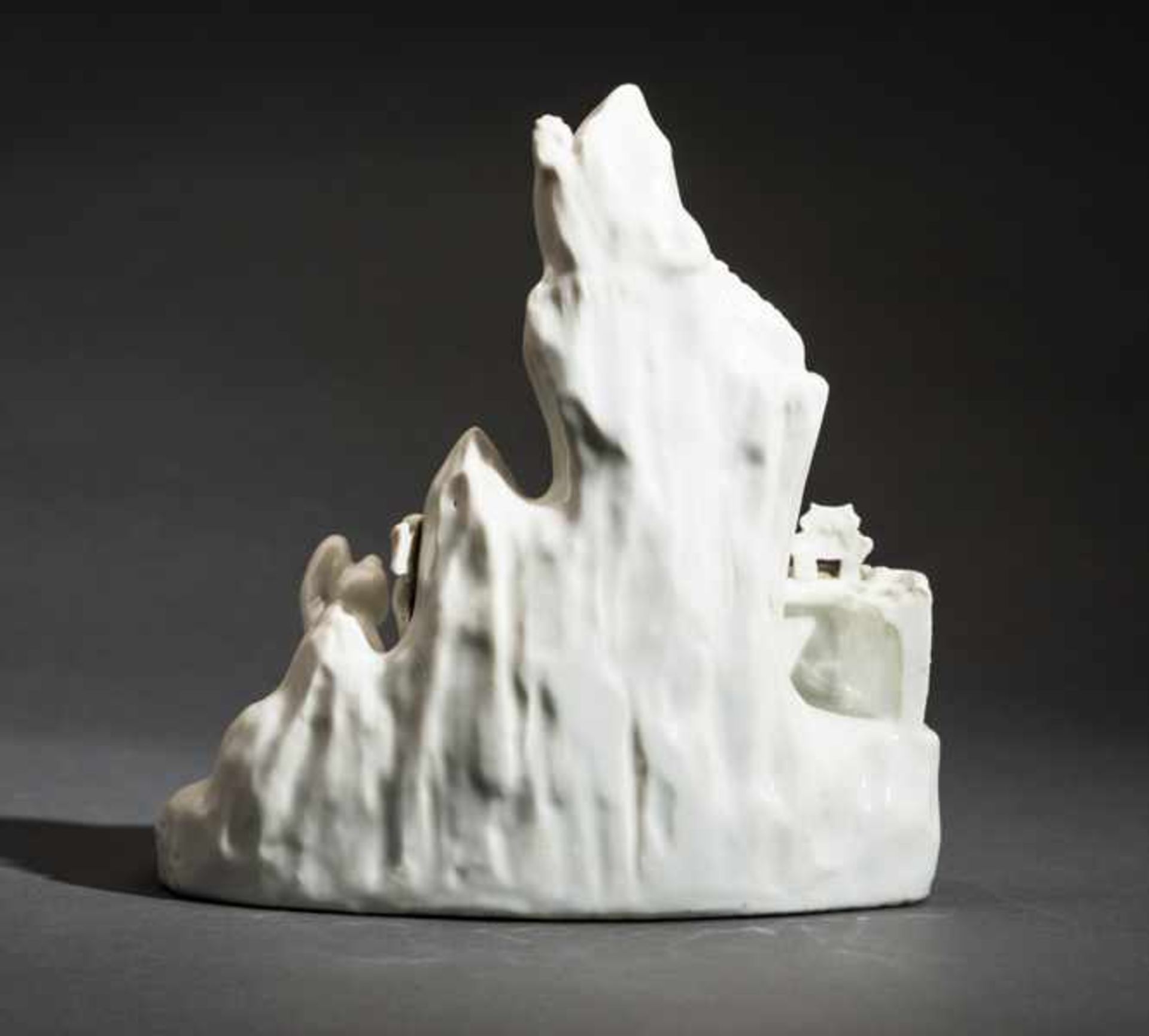 TALL CRAG WITH FORTRESS Blanc de Chine-porcelain. China, Qing (1644-1911)A very unusual Blanc de - Image 4 of 5