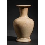 SMALL VASE Glazed ceramic. China, Warm, cream colored glaze with a lively dense craquelure. The