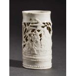 THE SEVEN WISE MEN IN A BAMBOO GROVE Blanc de Chine-Porcelain. China, Qing, 19th cent.A cup for