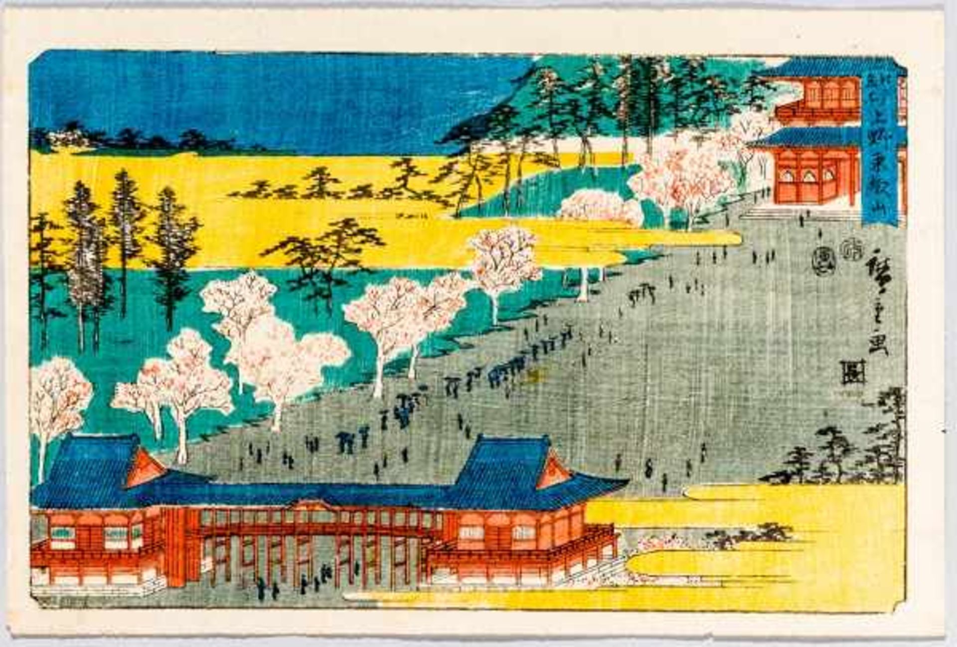 UTAGAWA HIROSHIGE 歌川広重 (1797 - 1858) Original woodblockrprint. Japan, Ueno Tôeizan 上野東叡山 – “