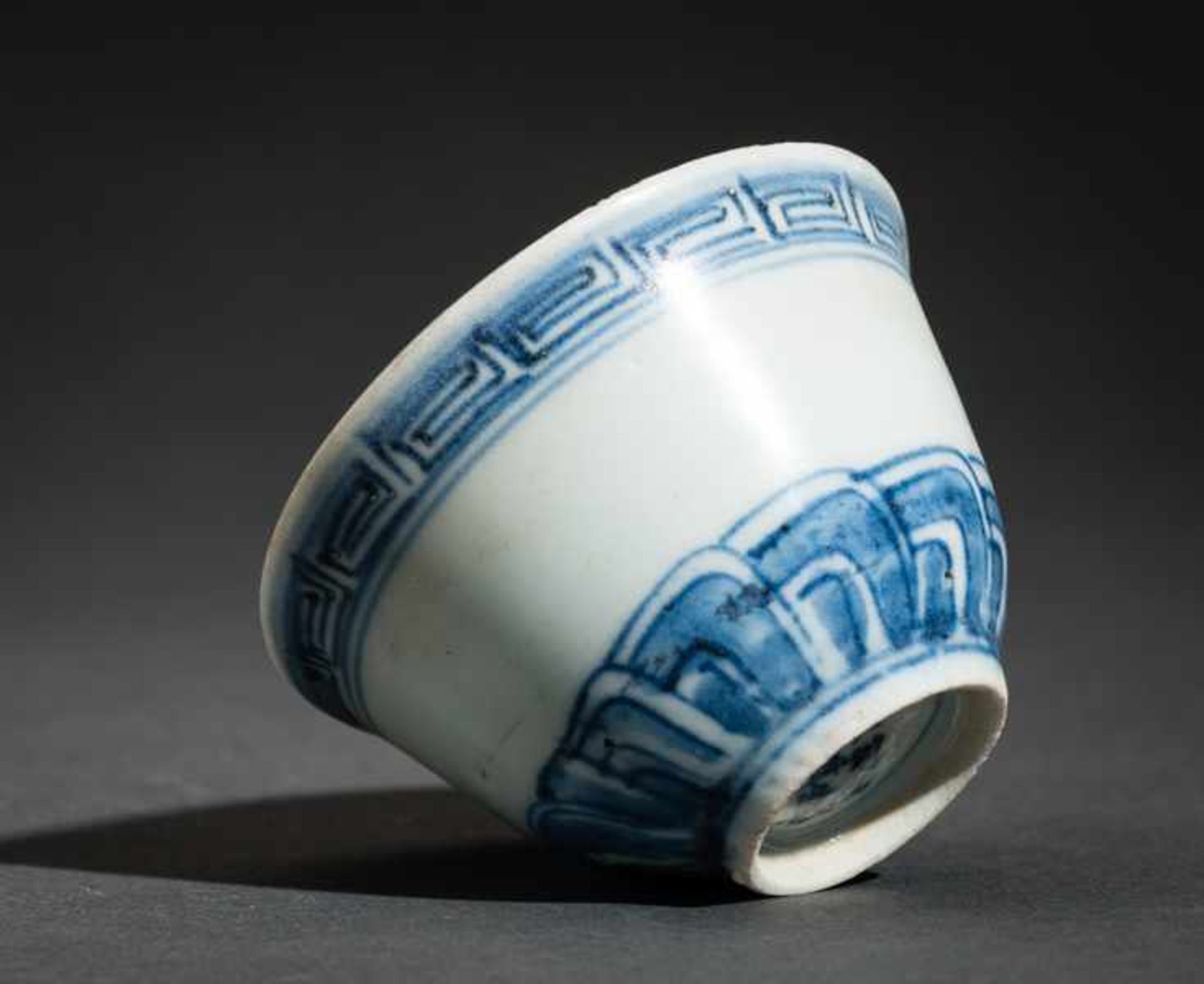 CUP Porcelain. China, Ming-dynasty, transitional 17th cent.This cup was part of a load carried by - Image 2 of 4