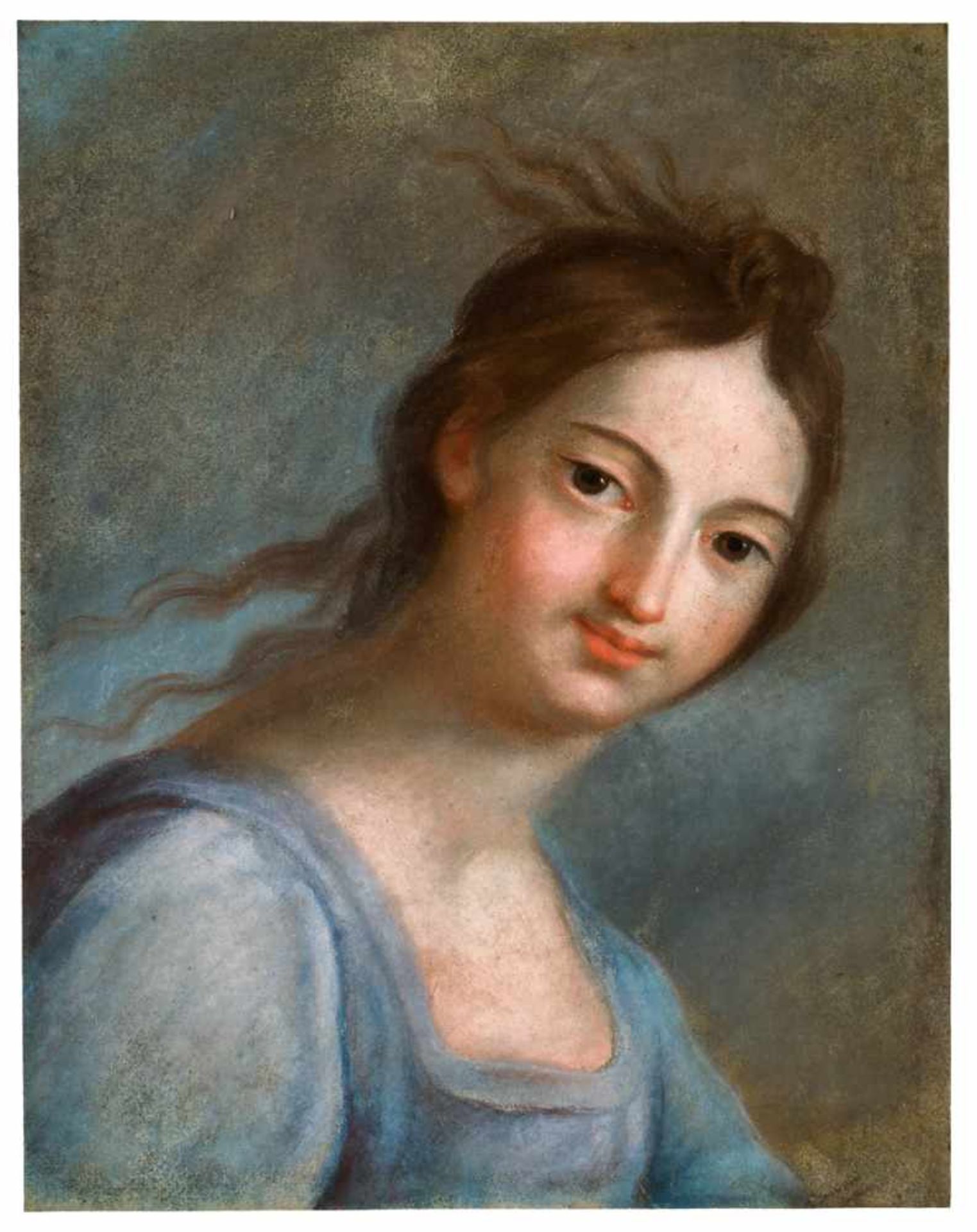 Unbekannter Meister, 19. Jh. Junge Frau Pastell (?) auf Karton, 37,3 x 29,2 cm Provenienz: