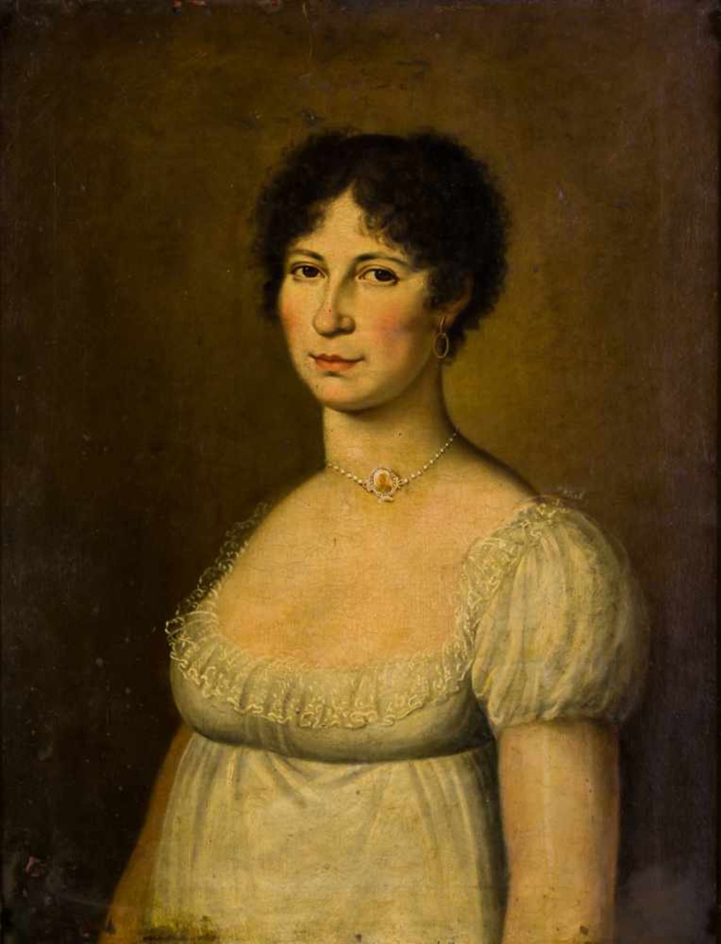 Dmitri Lewizki (1735 - 1822) Portrait einer Dame Öl / Leinwand, doubliert, signiert und datiert