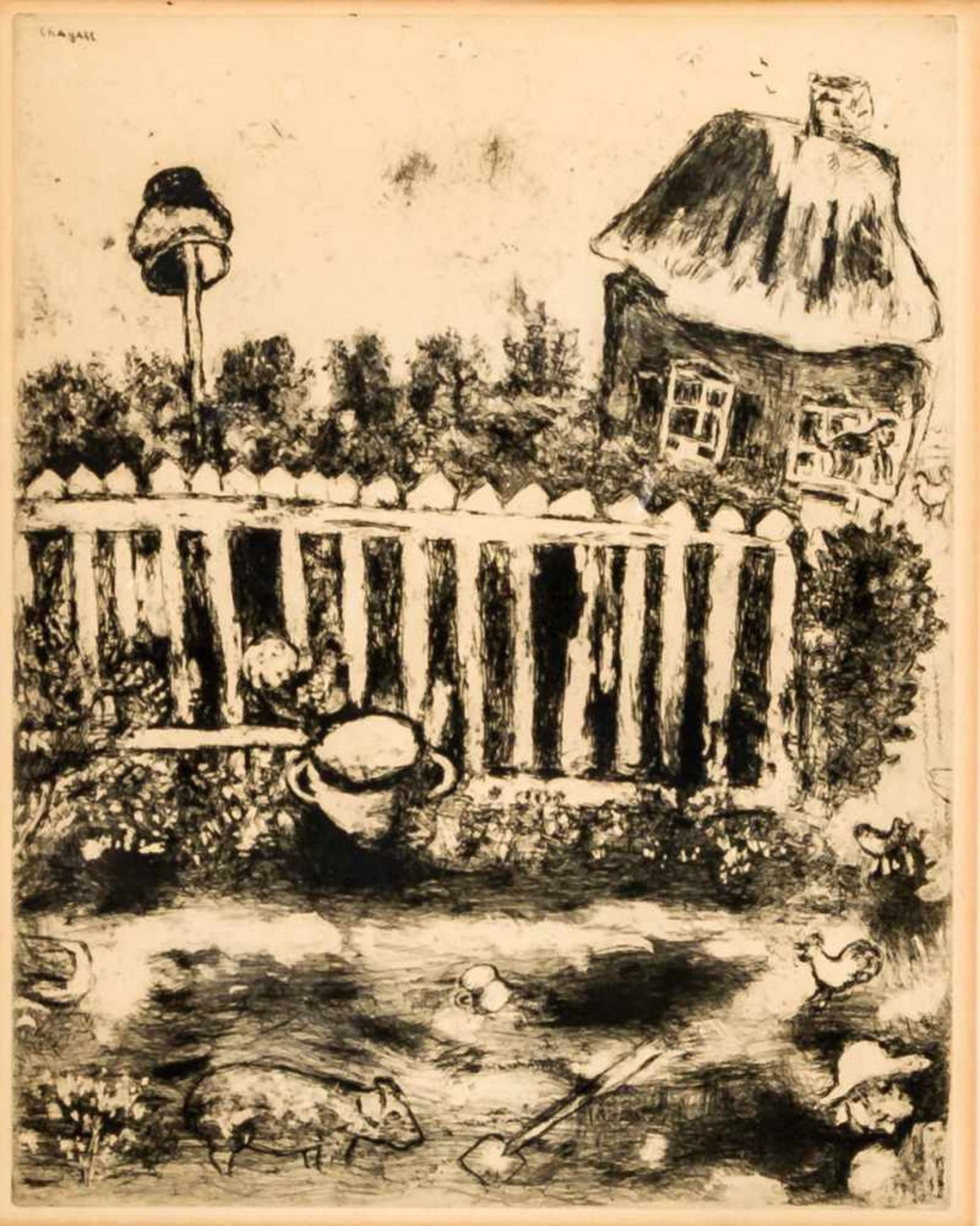 Marc Chagall (1887 - 1985) Le Pot de Terre et le Pot de Fer Radierung, 1927 - 1930 30 x 23,5 cm