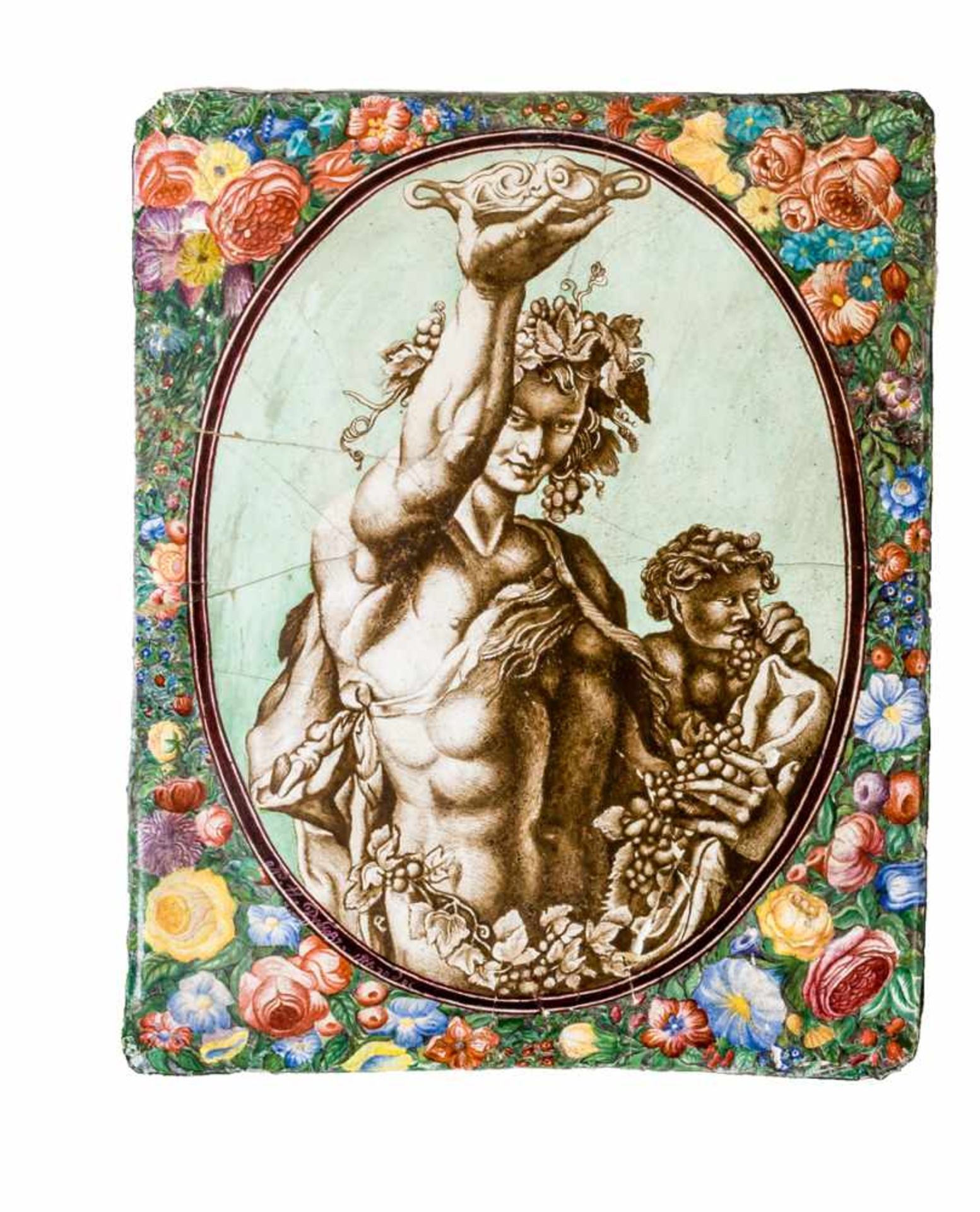 *Bacchus Russische Emaille-Malerei, signiert G.N. Dubkov und datiert 1846 13,4 x 10,9 cm Die Vorlage