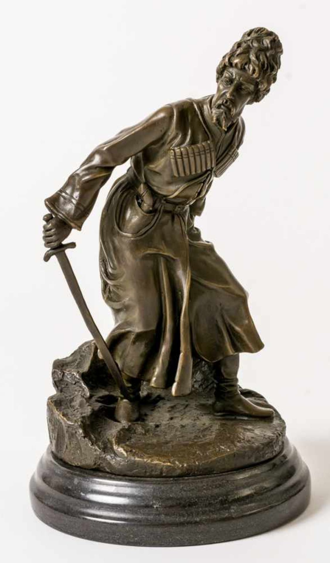 Tscherkesse Bronze von Vassily Y. Gratchev (1831-1905) Fabrik Woerffel, St. Petersburg mit - Bild 2 aus 3