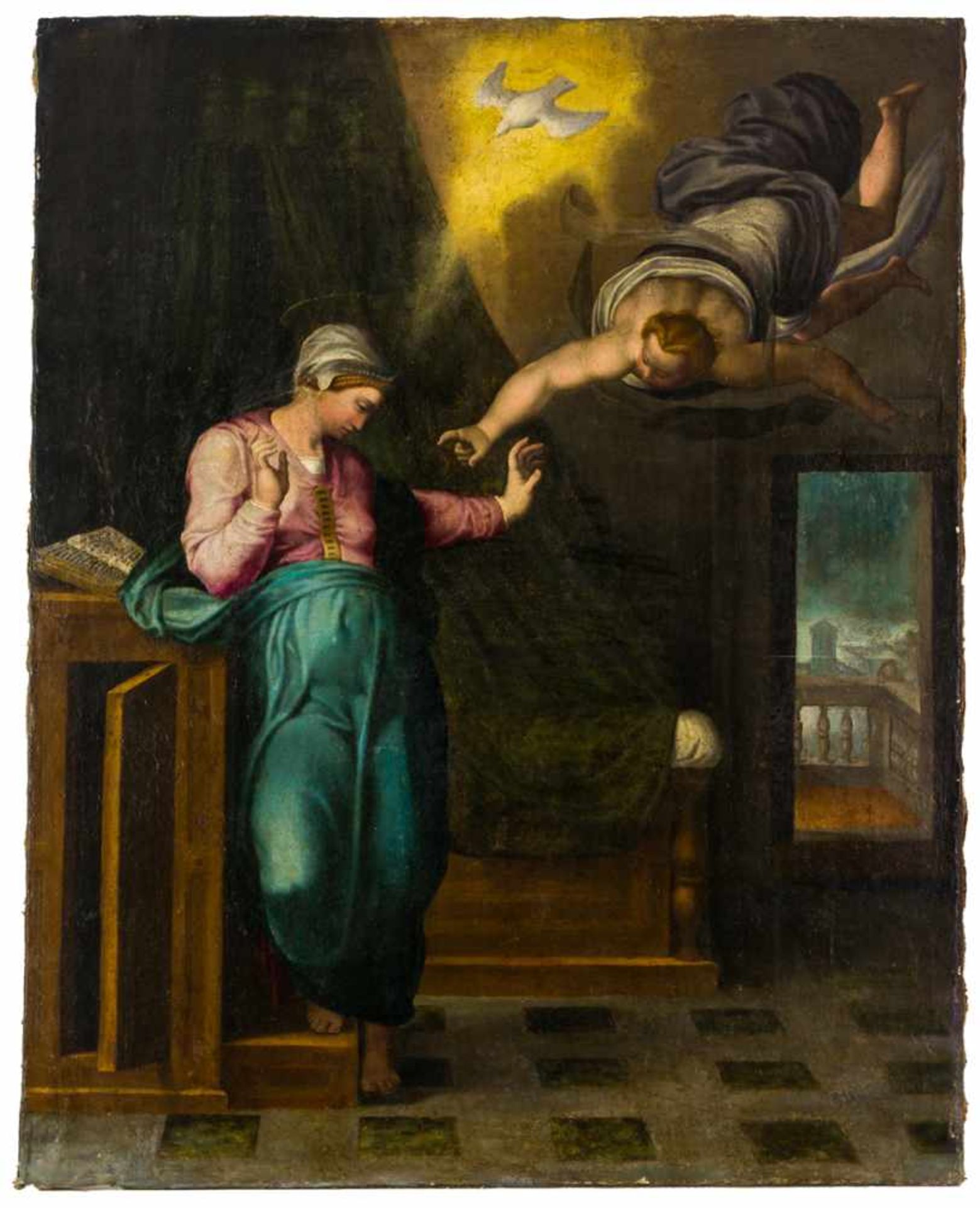 Marcello Venusti (1515/20-1579), Umkreis Verkündigung an Maria Öl / Leinwand, 113,5 x 90,5 cm
