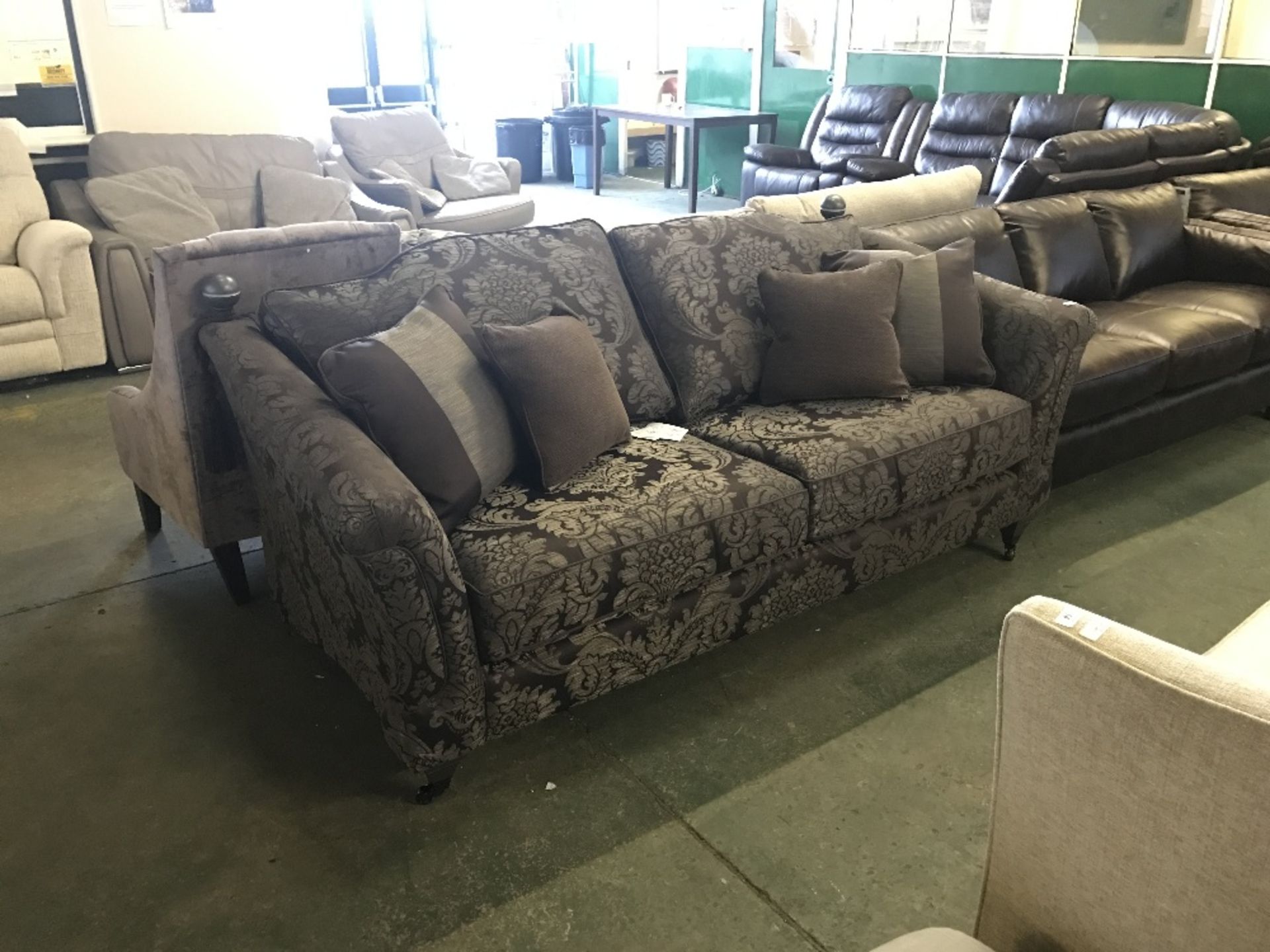 PLUM MULTI-COLOURED FLORAL PATTERNED 3 SEATER SOFA