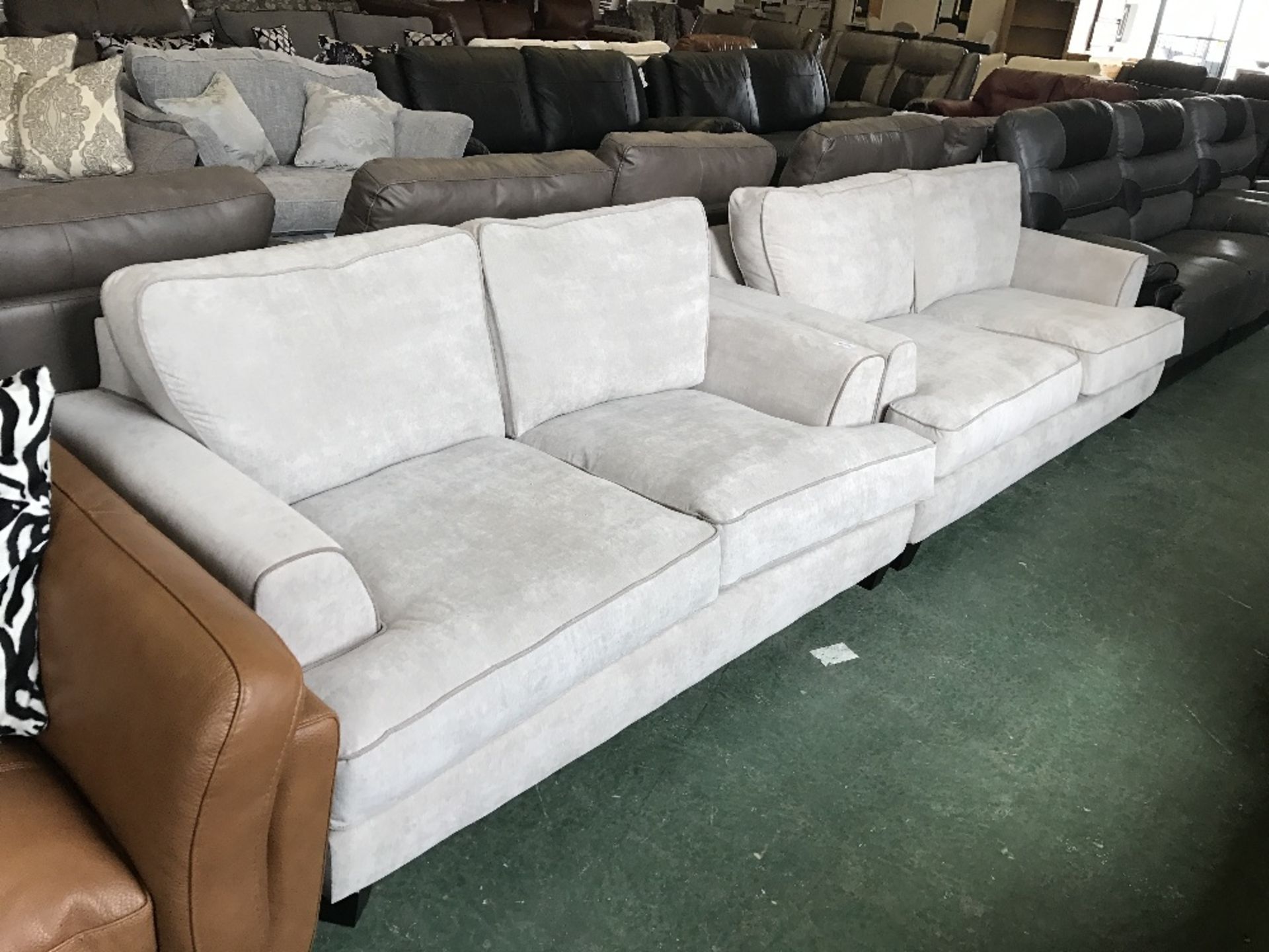 ADLINGTON GRACELAND TAUPE 3 SEATER SOFA & 2 SEATER SOFA