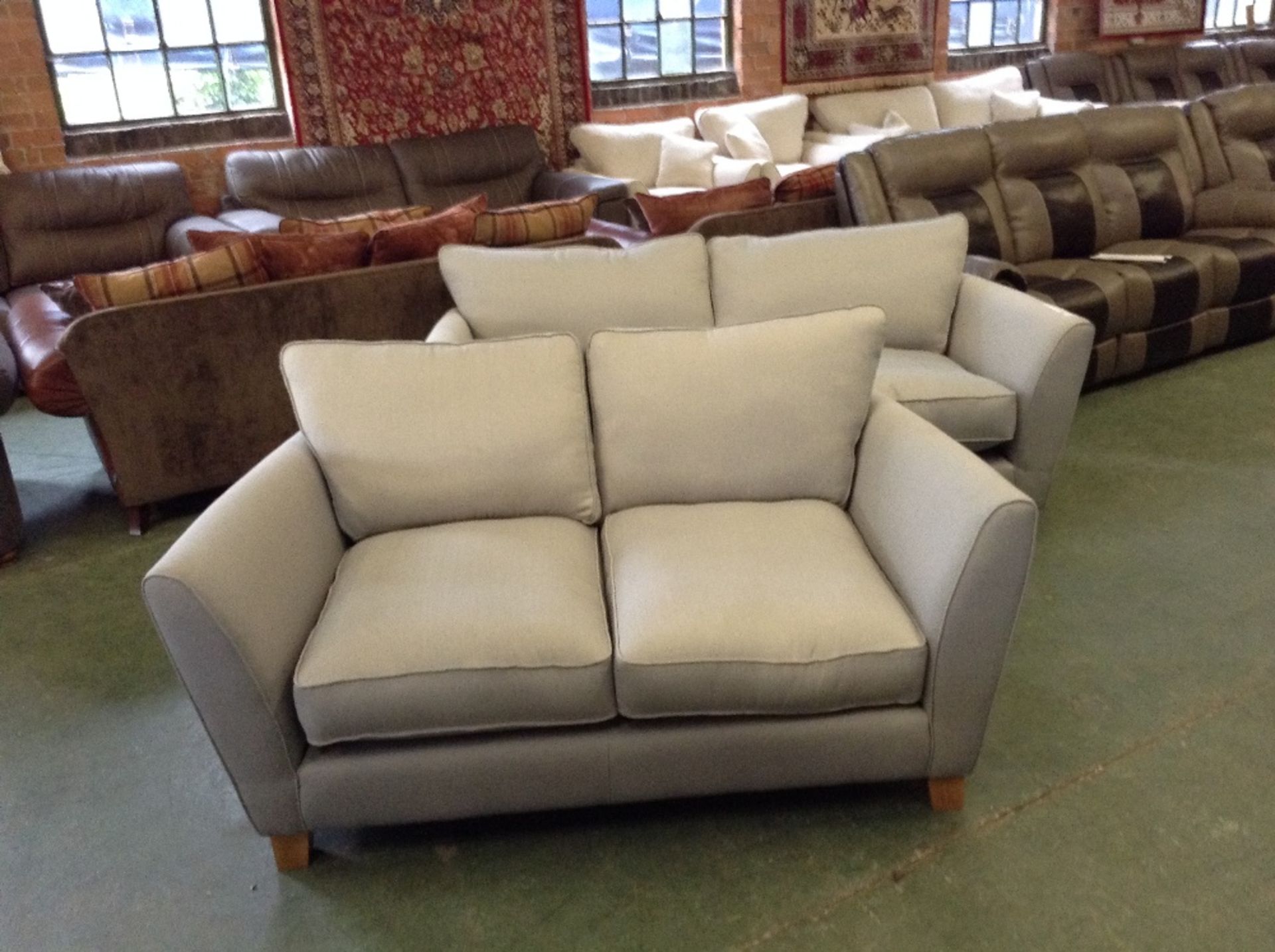 SKY BLUE 3 SEATER SOFA AND 2 SEATER SOFA