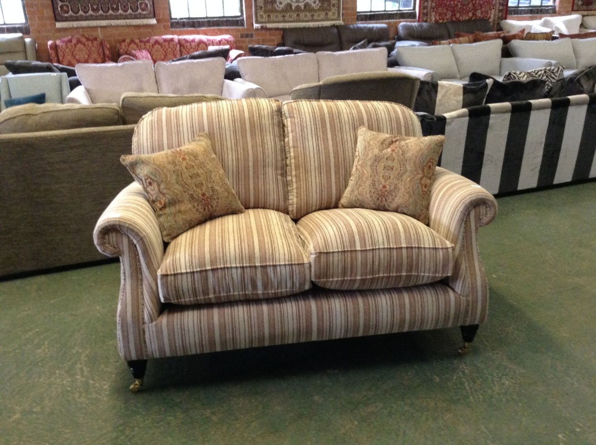 MULTI-COLOURED STRIPED 2 SEATER SOFA (TR000886 WO0