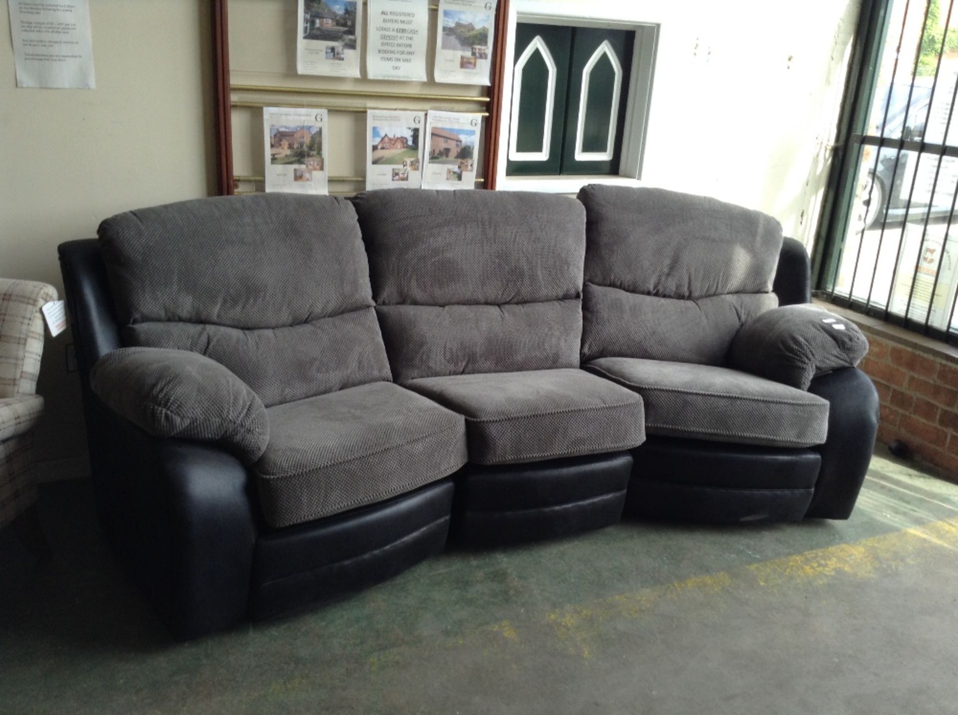 CHOCOLATE AND BLACK 3 SEATER WEDGE (4495/13)