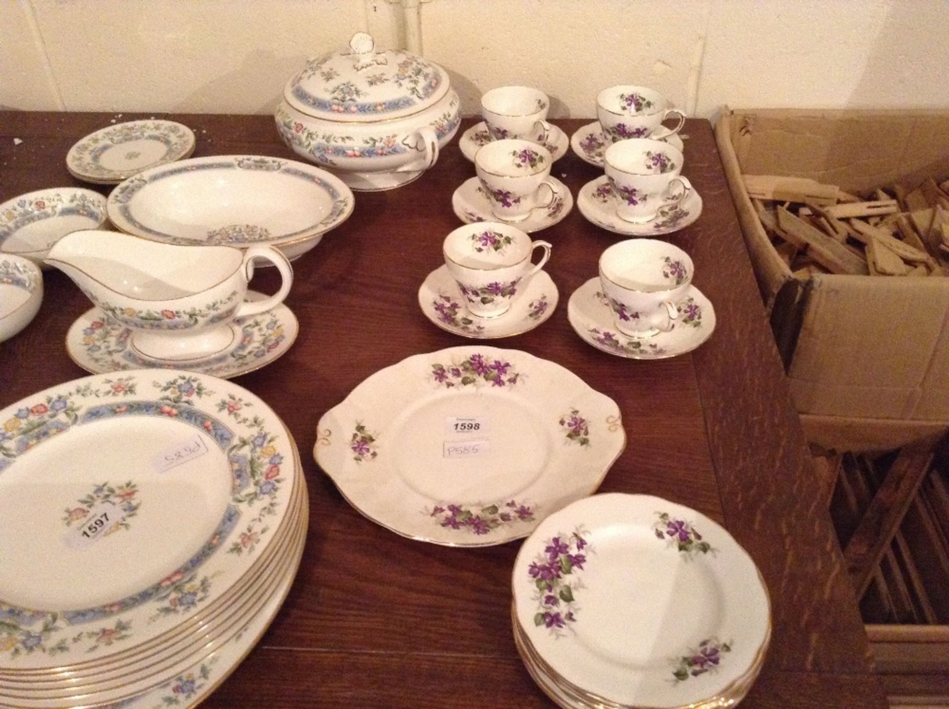 DUCHESS 6 CUPS AND SAUCERS AND DISHES