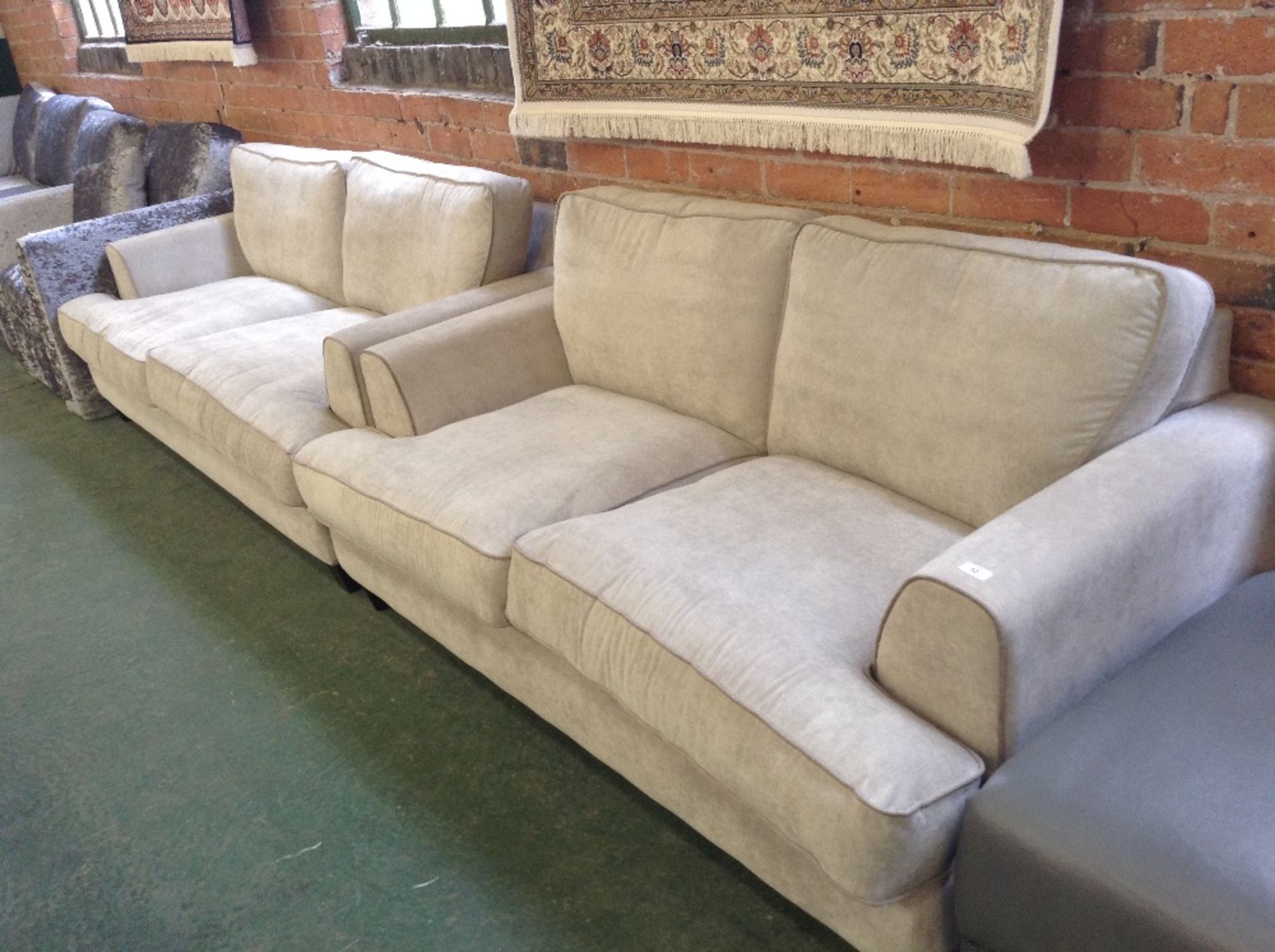 ADLINGTON GRACELANDS TAUPE 3 SEATER SOFA AND 2 SEA