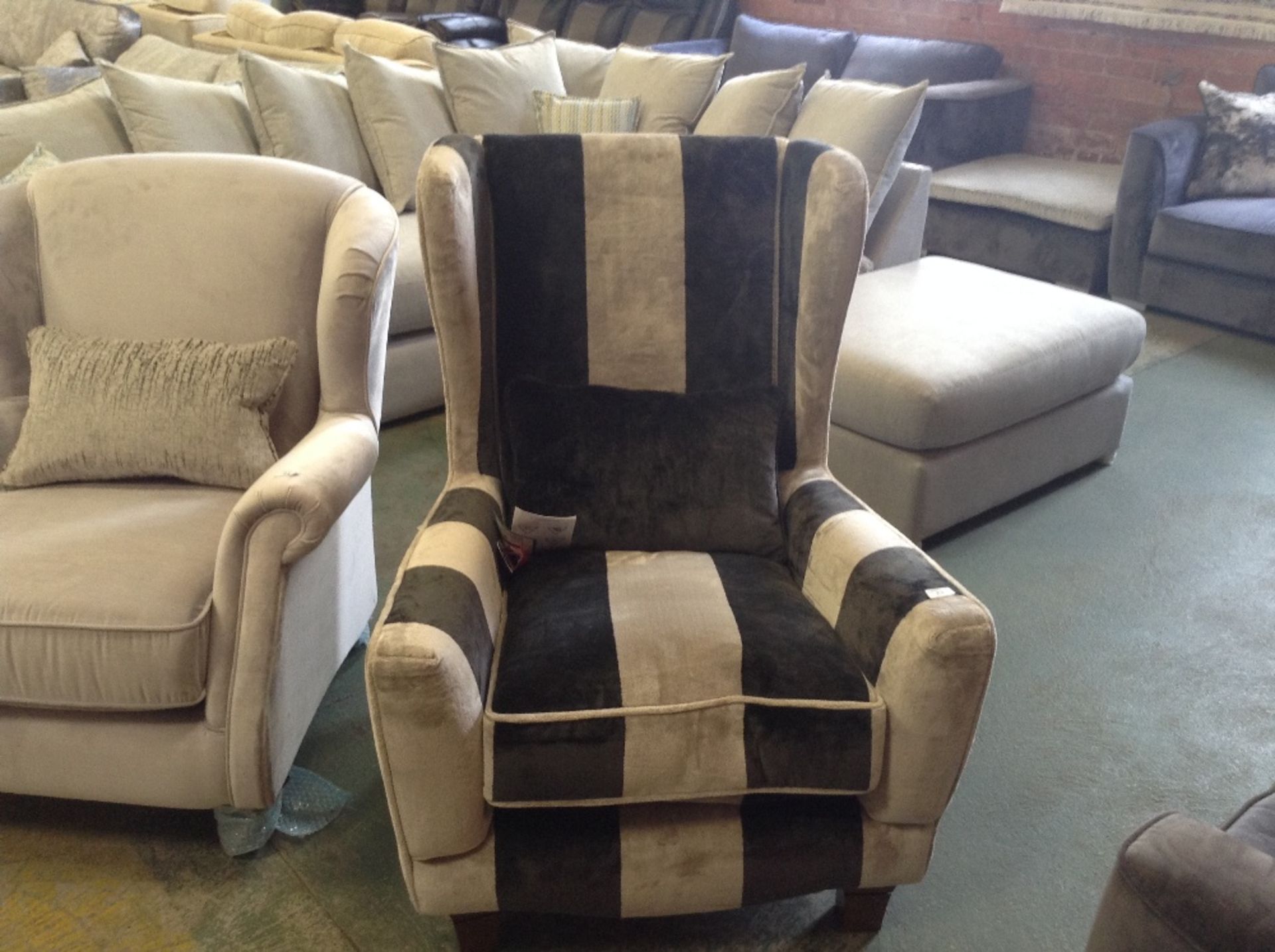 STRIPED WING CHAIR