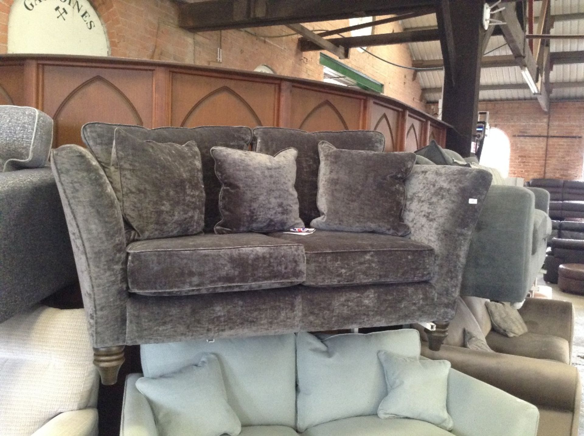 CHARCOAL 2 SEATER SOFA