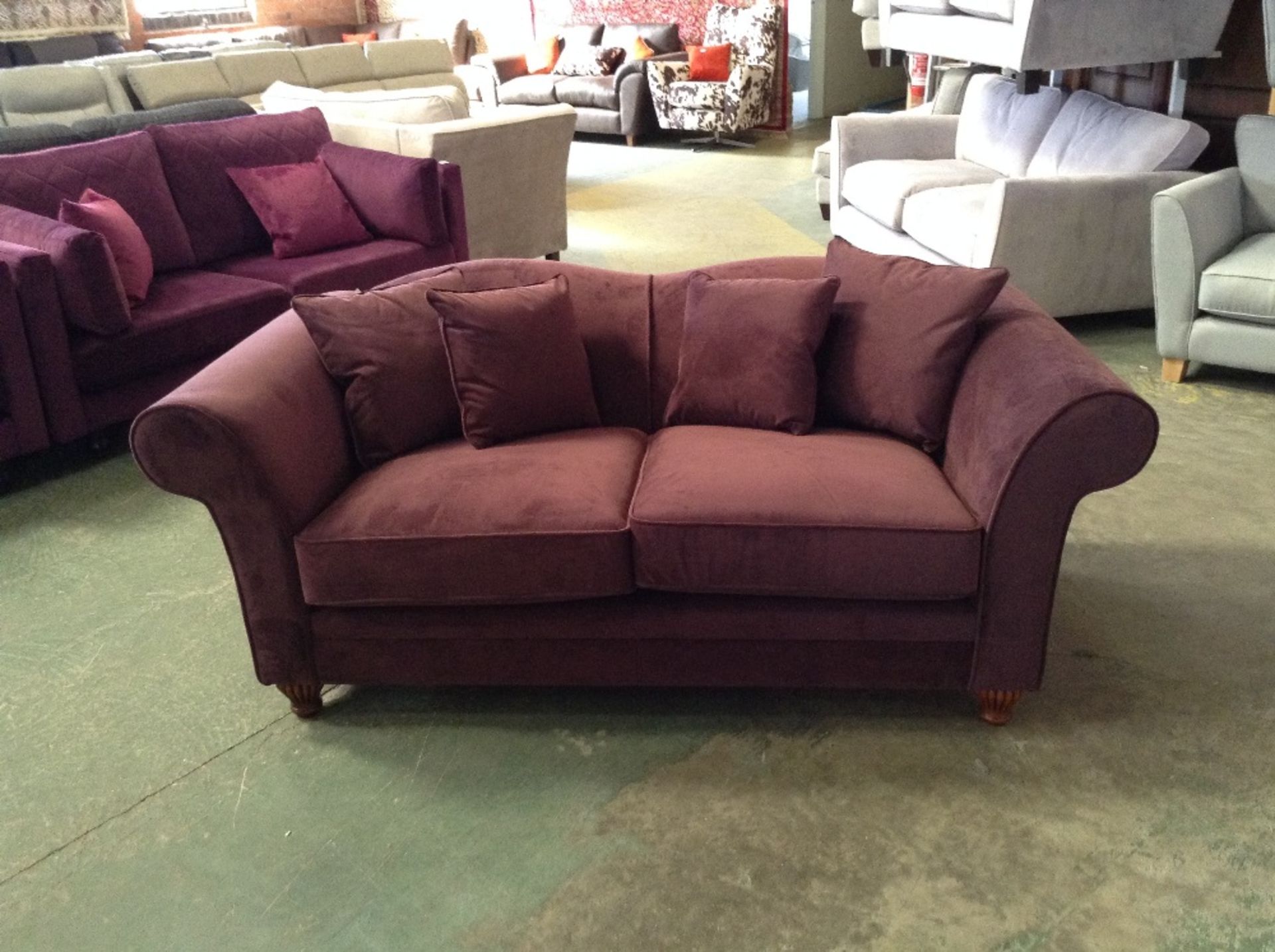 WINSLOW LUXOR GRAPE 2 SEATER SOFA