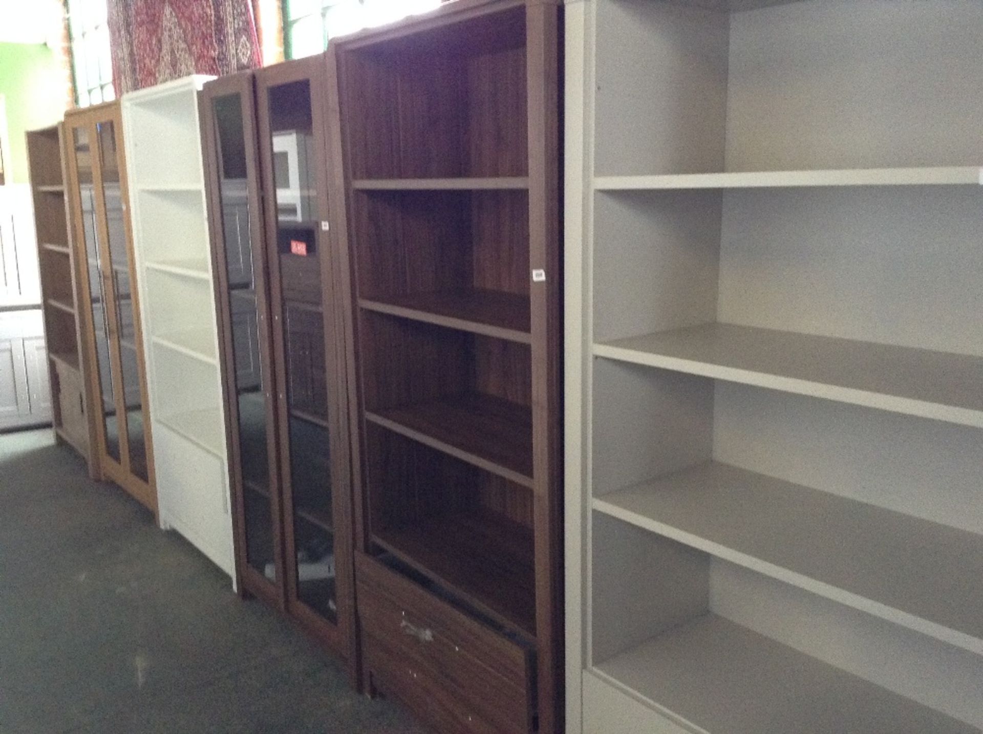 WALNUT OPEN BOOKCASE (return)