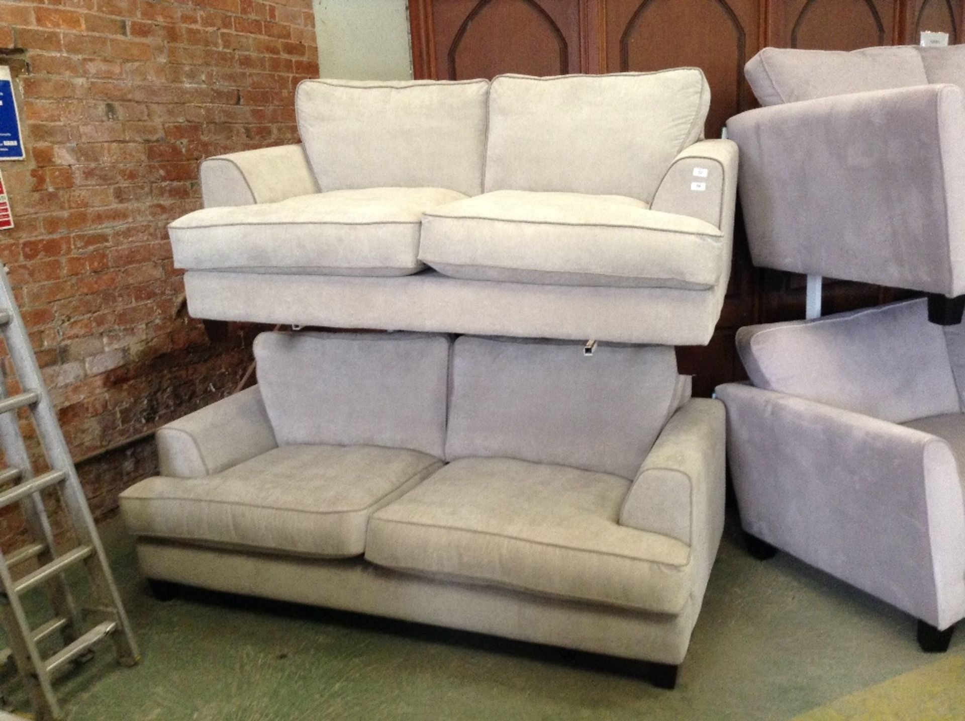 ADLINGTON GRACELAND TAUPE 3 SEATER SOFA AND 2 SEAT