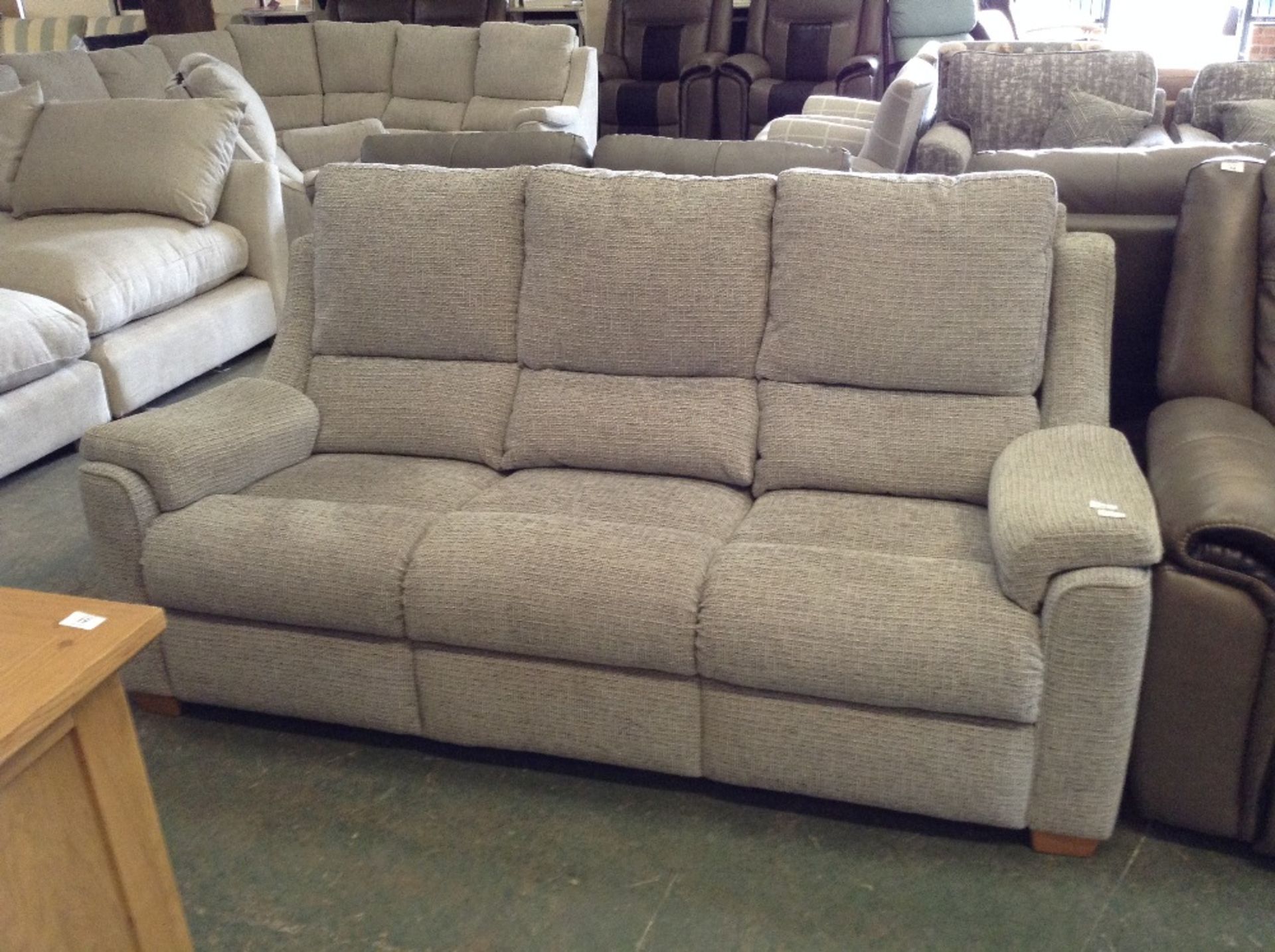 GREY HIGH BACK 3 SEATER SOFA (TR000930 WO0266255)