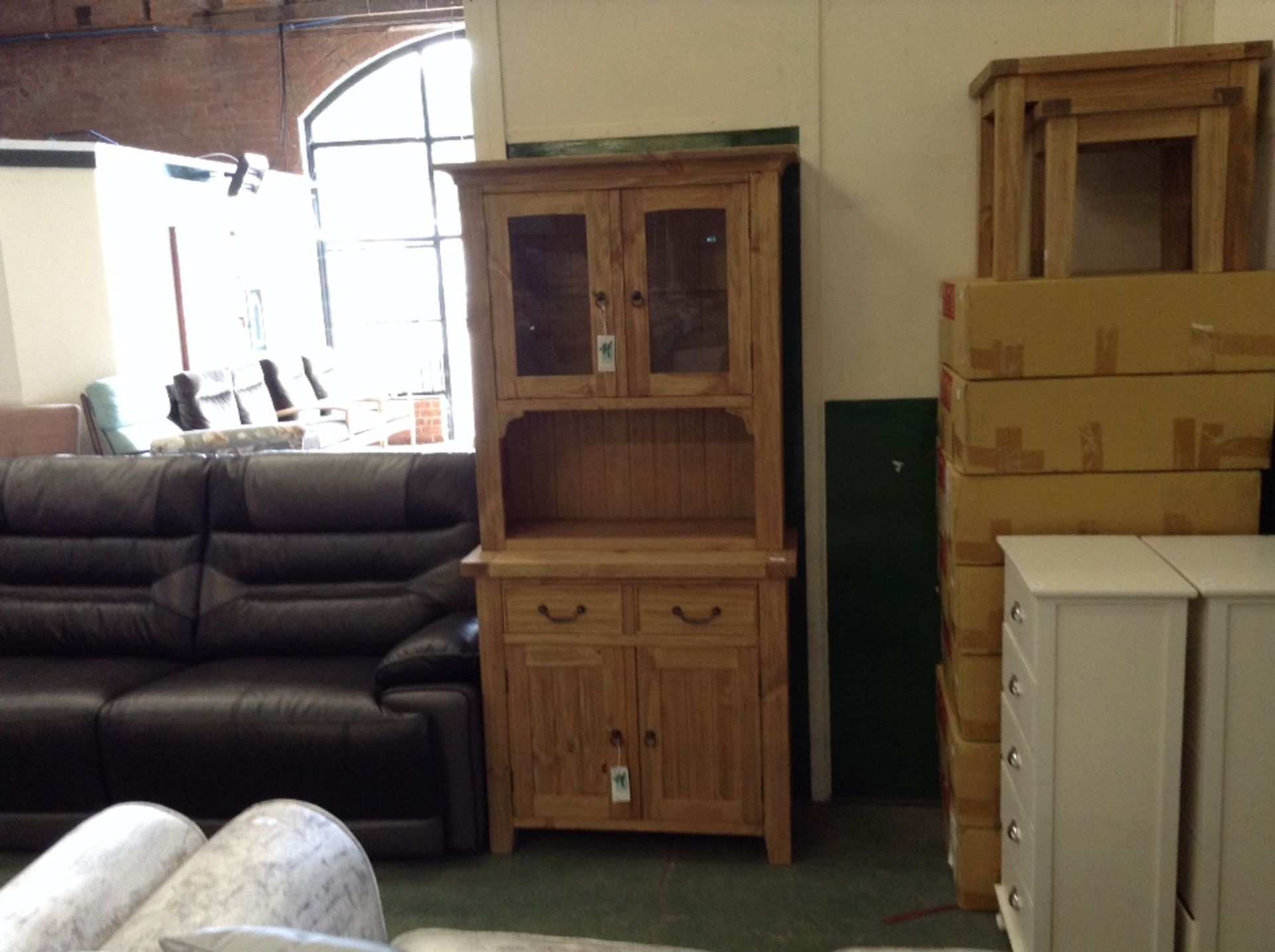 VINTAGE OAK 2 PART LOUNGE UNIT